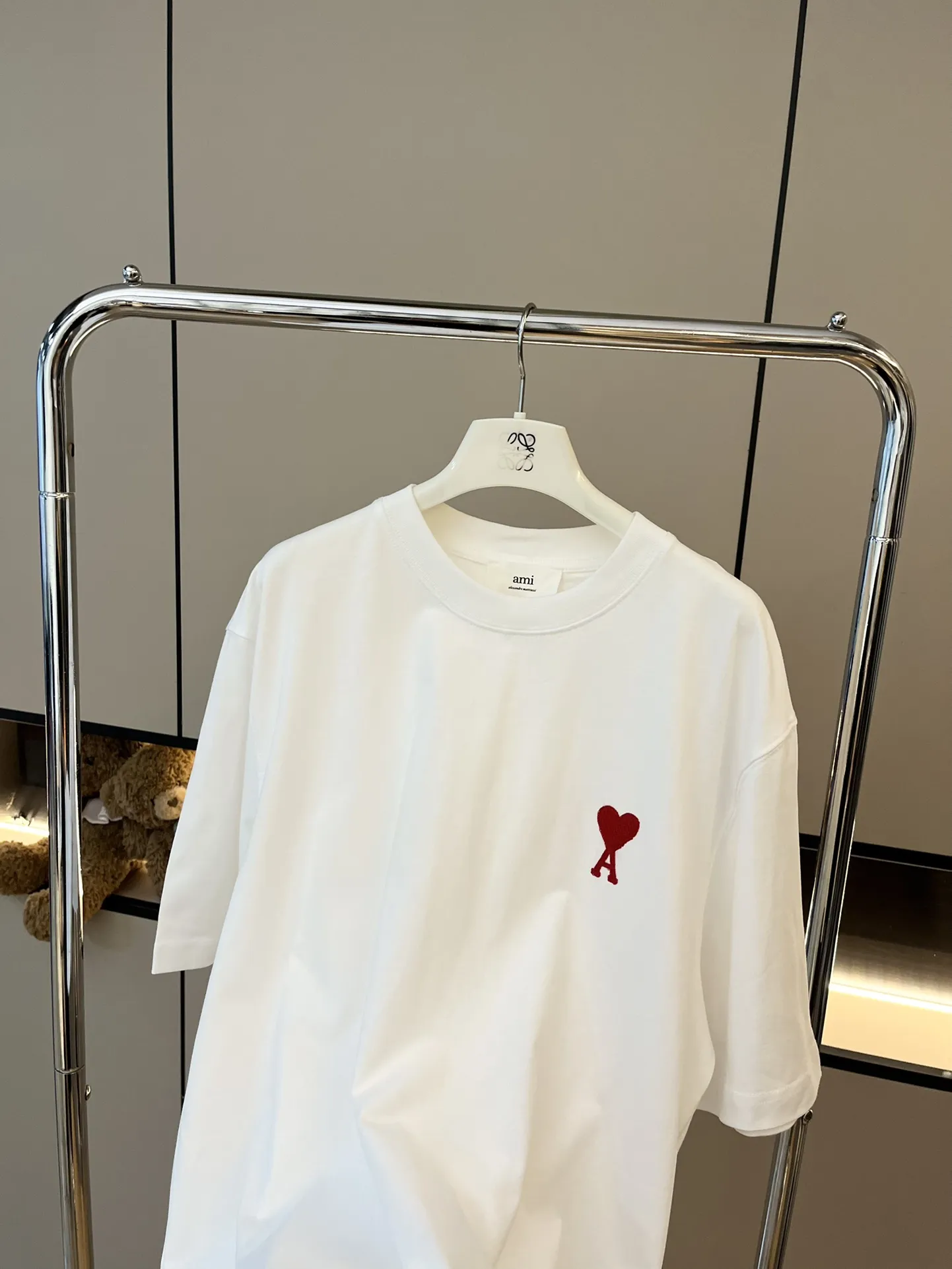 AMI新作白い小愛心半袖Tシャツ - 画像 (9)