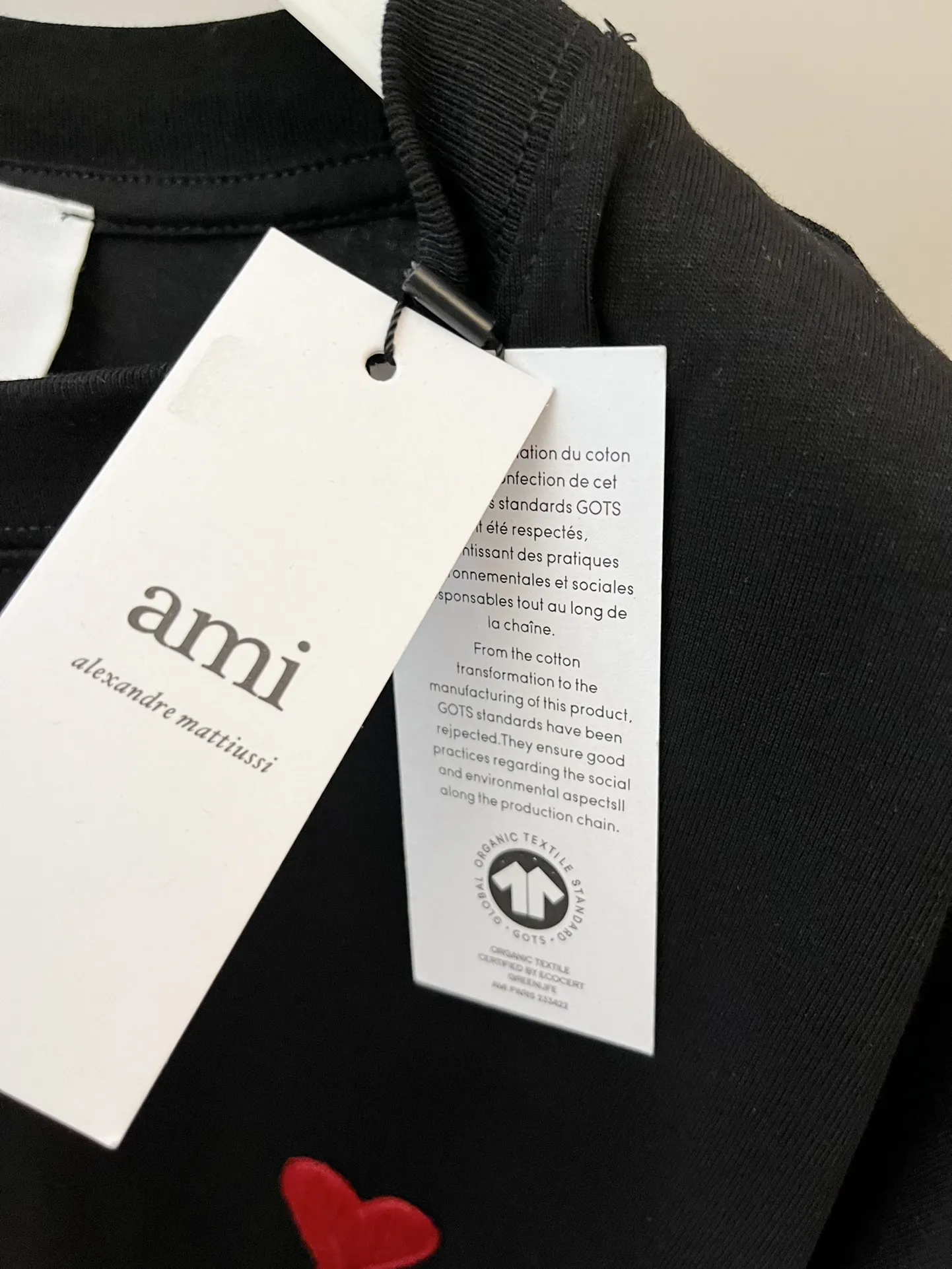 AMI新作黒プリント半袖Tシャツ - 画像 (6)