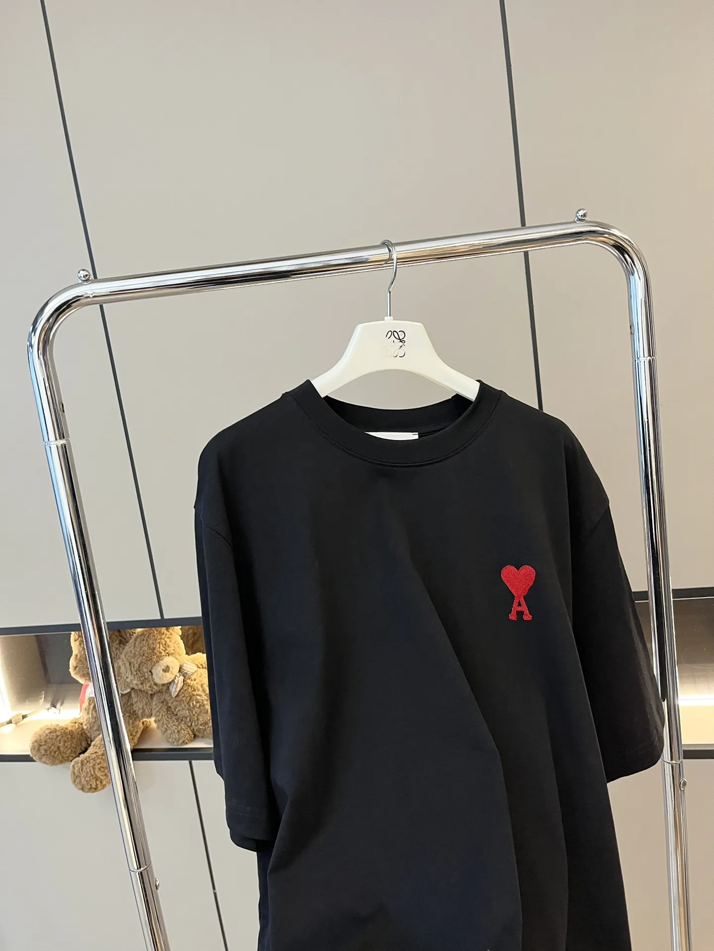 AMI新作黒プリント半袖Tシャツ - 画像 (9)