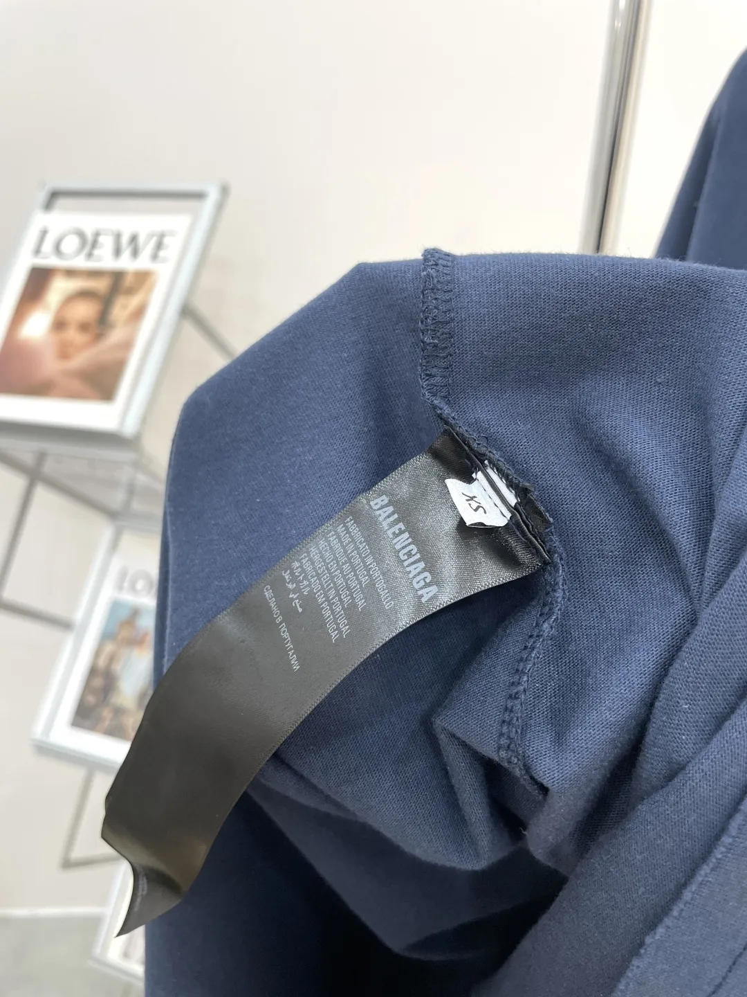 BALENCIAGAネイビーブループリント半袖Tシャツ - 画像 (7)