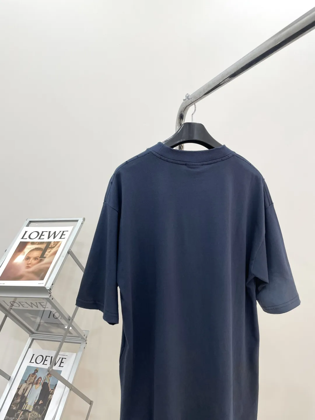 BALENCIAGAネイビーブループリント半袖Tシャツ - 画像 (9)