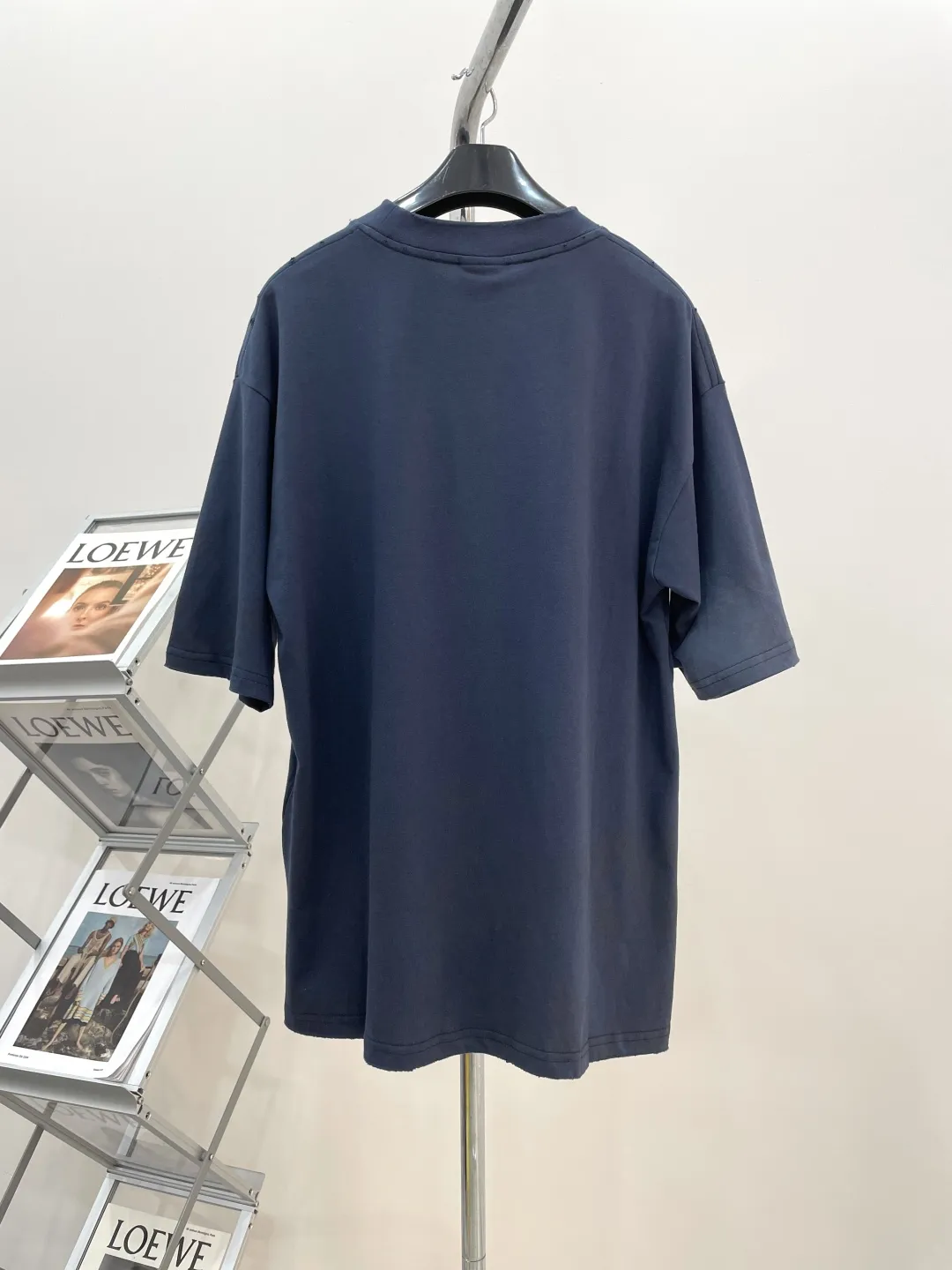 BALENCIAGAネイビーブループリント半袖Tシャツ - 画像 (10)