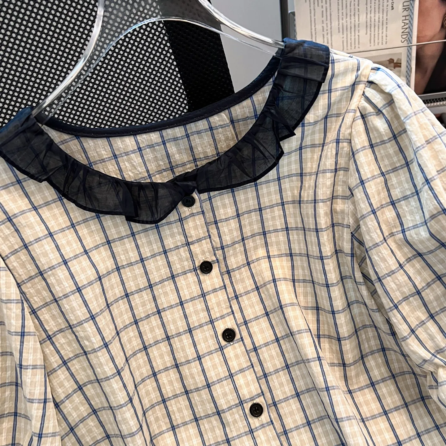 バーバリーピンク格子柄ドールカラートップス - 画像 (5)