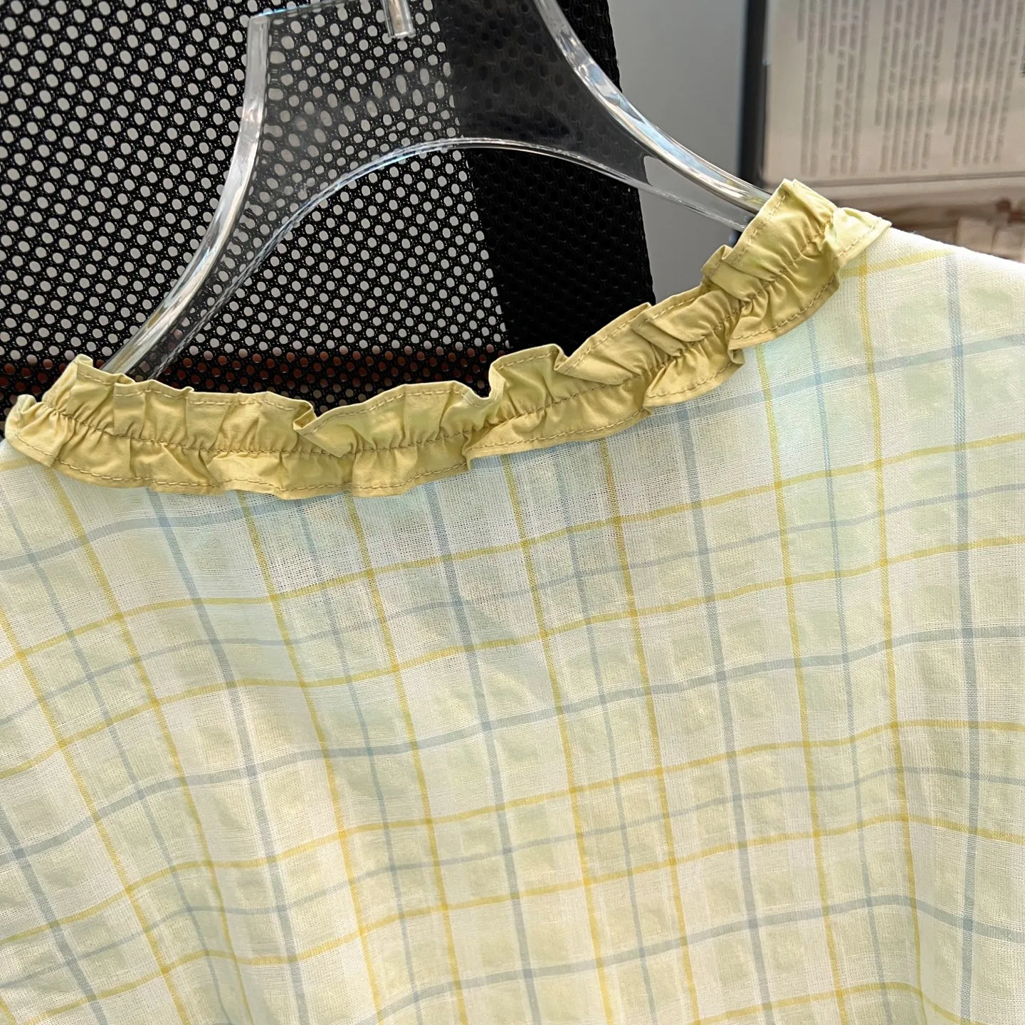 バーバリーレースカラーピンクチェックトップス - 画像 (6)