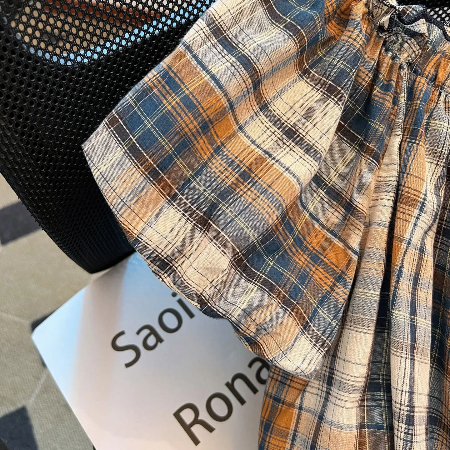 バーバリープリント半袖Tシャツオレンジチェック - 画像 (6)