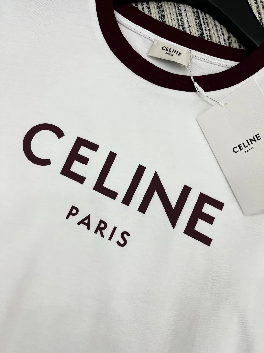 セリーヌ新作黒プリント半袖Tシャツ - 画像 (5)