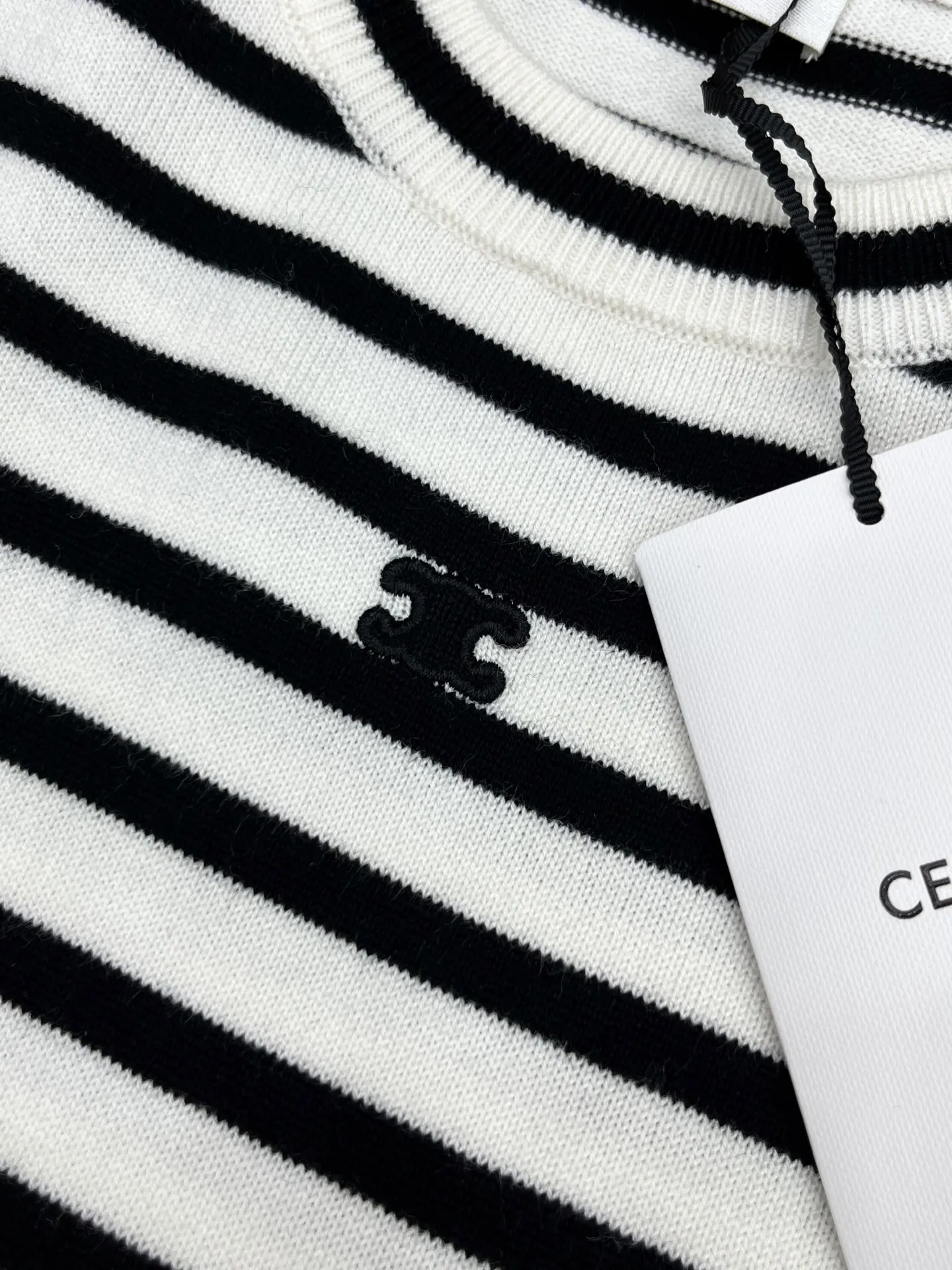 Celi新作黒ストライプニットベスト - 画像 (5)