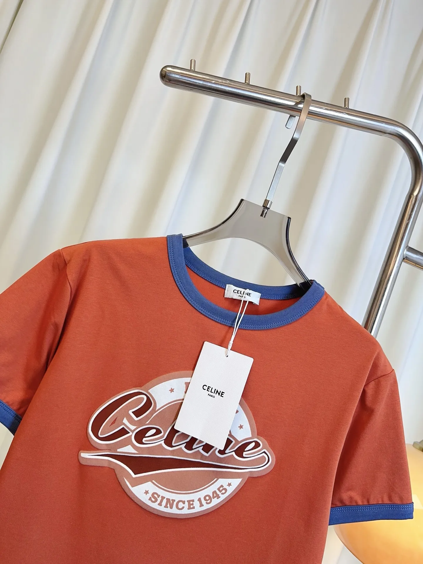 CELINE新作オレンジロゴ半袖Tシャツ - 画像 (7)