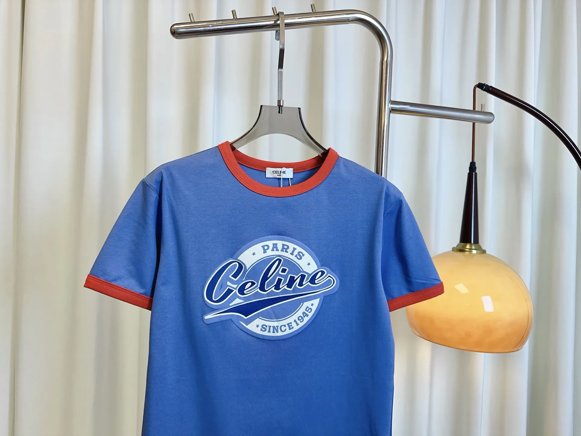 CELINE新作ブルー半袖Tシャツ - 画像 (4)