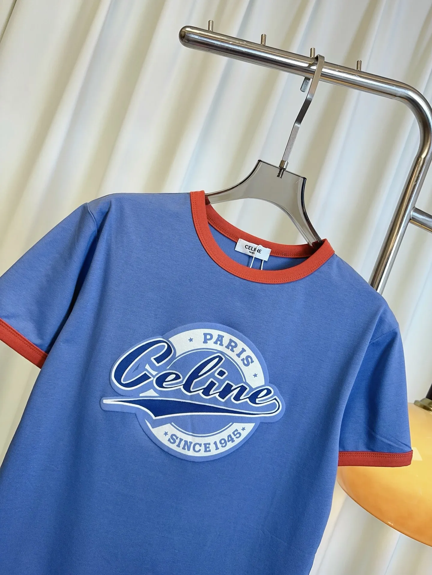 CELINE新作ブルー半袖Tシャツ - 画像 (5)