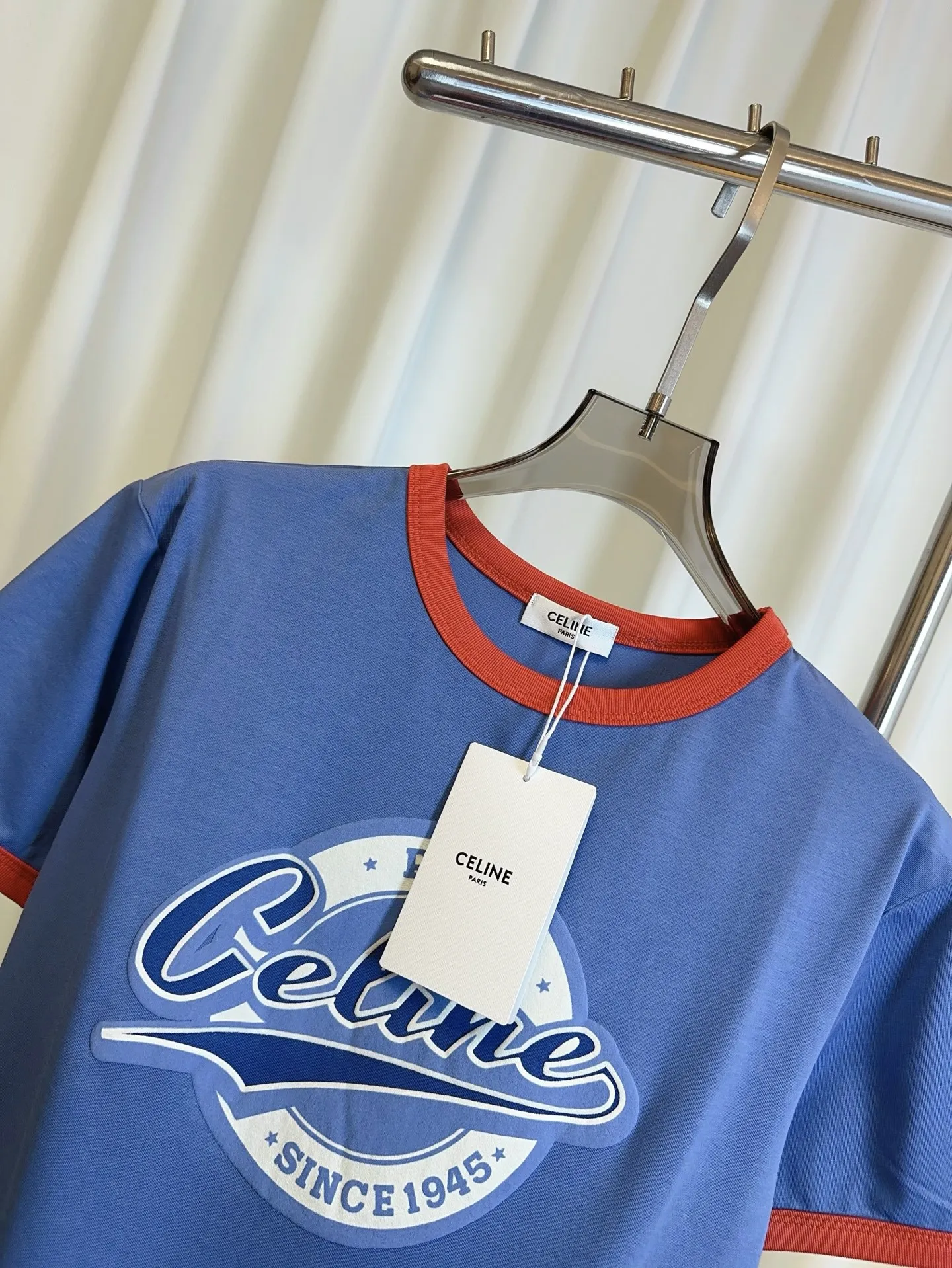 CELINE新作ブルー半袖Tシャツ - 画像 (7)