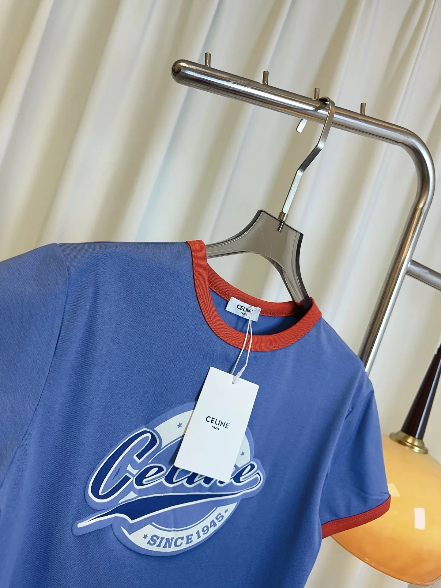 CELINE新作ブルー半袖Tシャツ - 画像 (8)