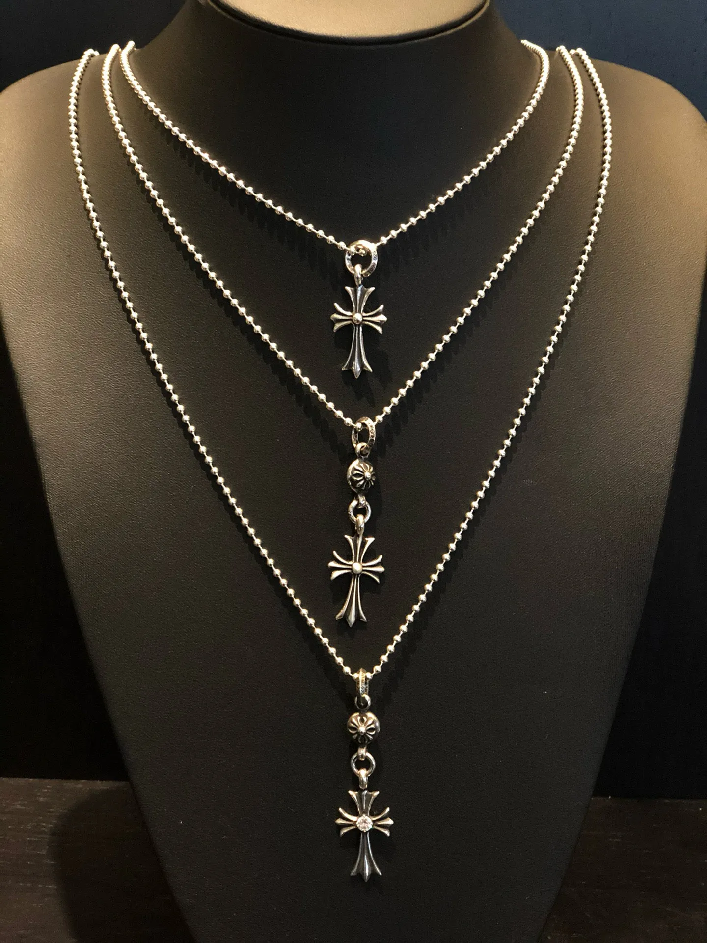 Chrome Hearts シルバー クロスネックレス - 画像 (3)