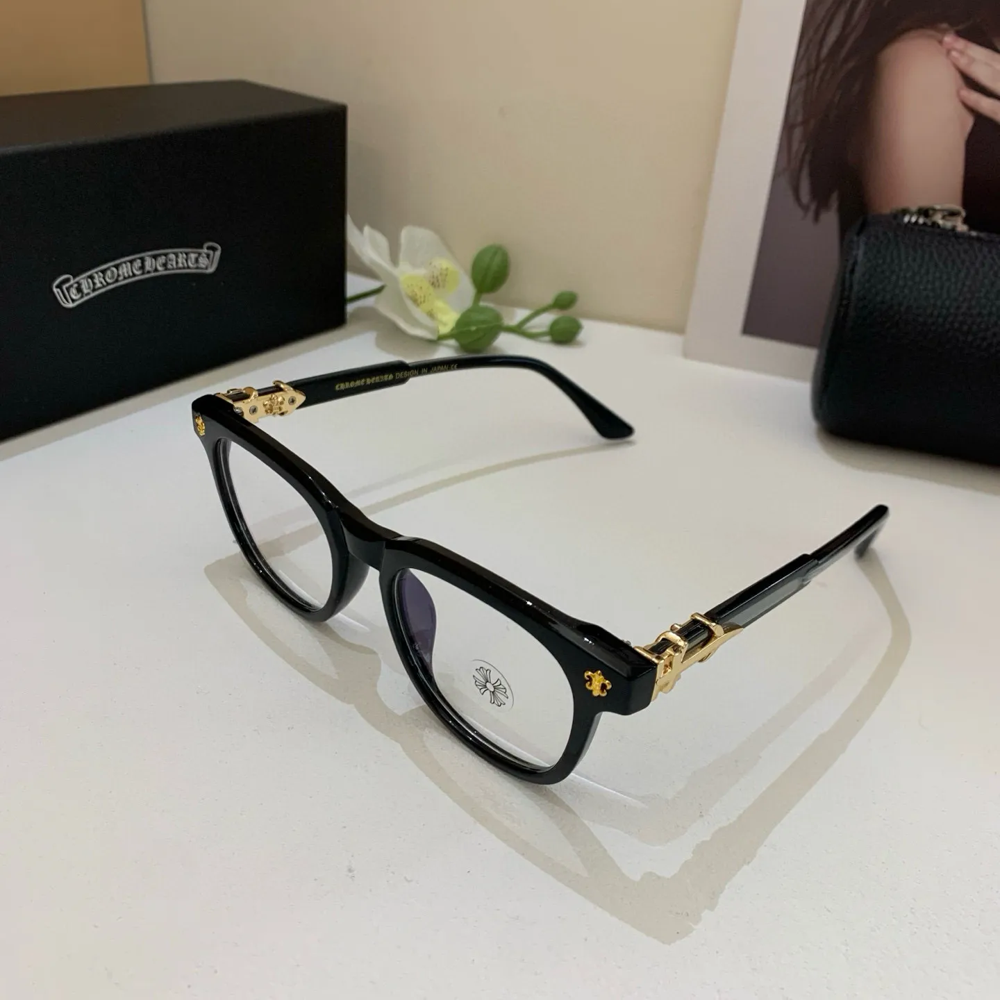 Chrome Hearts 2025新作ブラックスクエアメガネ - 画像 (3)