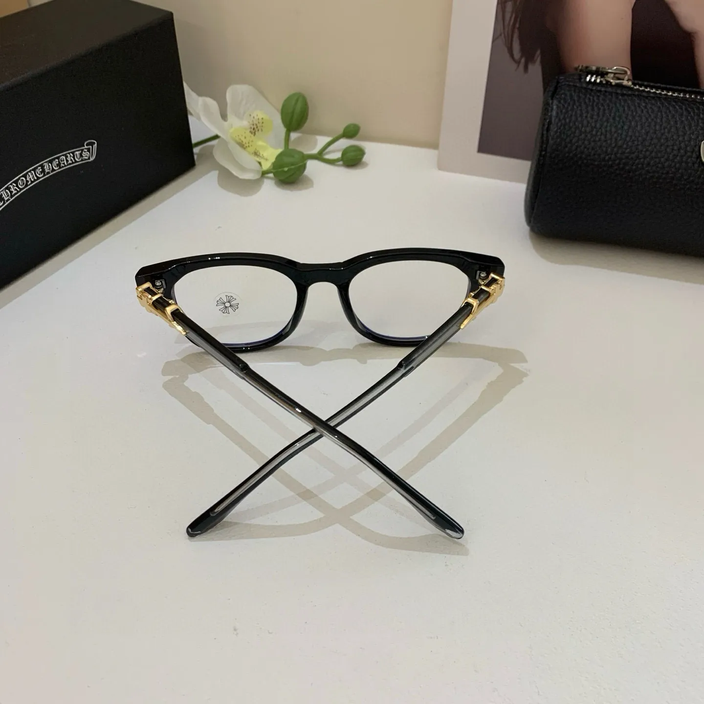 Chrome Hearts 2025新作ブラックスクエアメガネ - 画像 (8)