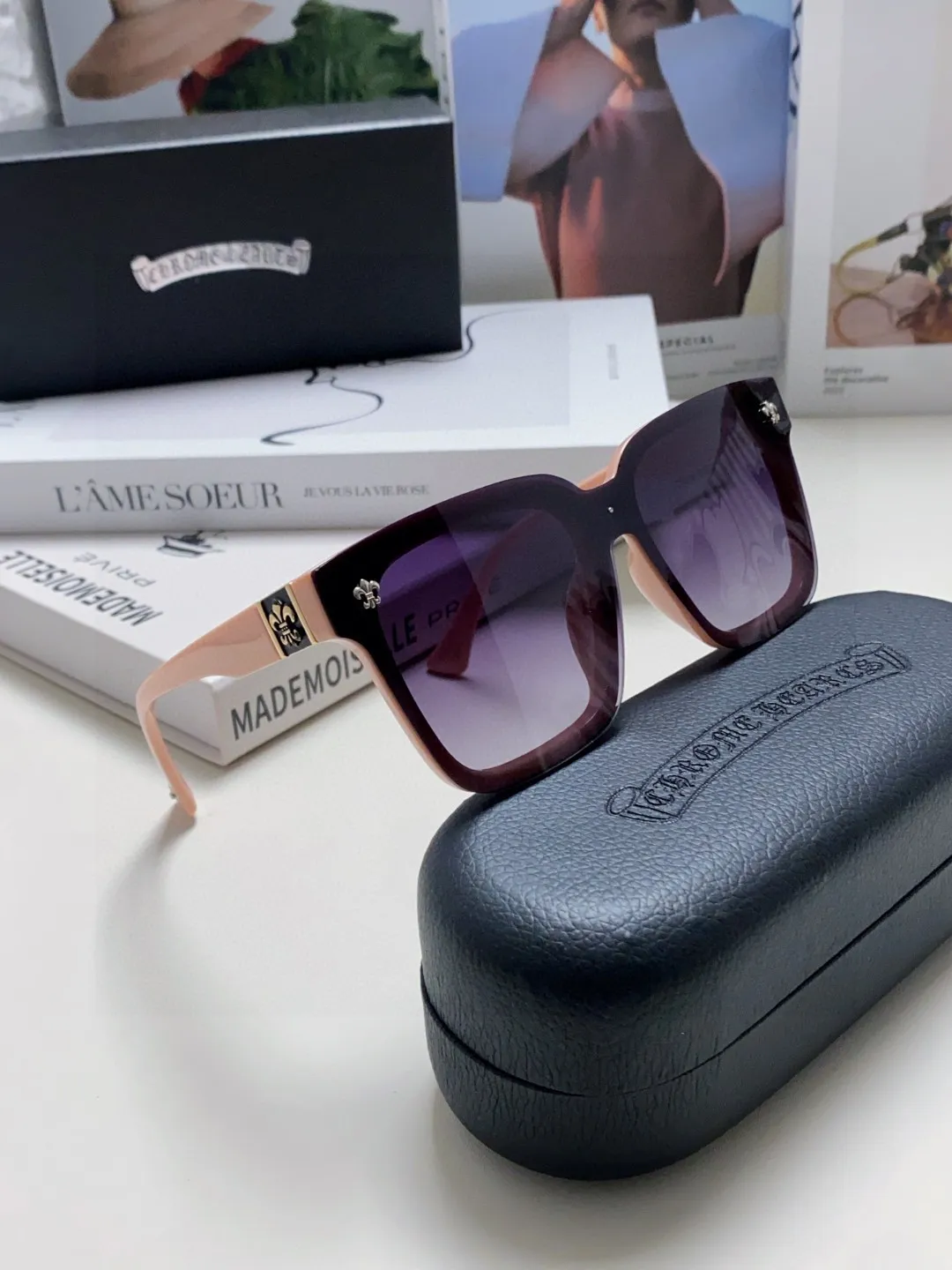 Chrome Heartsピンク偏光サングラス - 画像 (9)