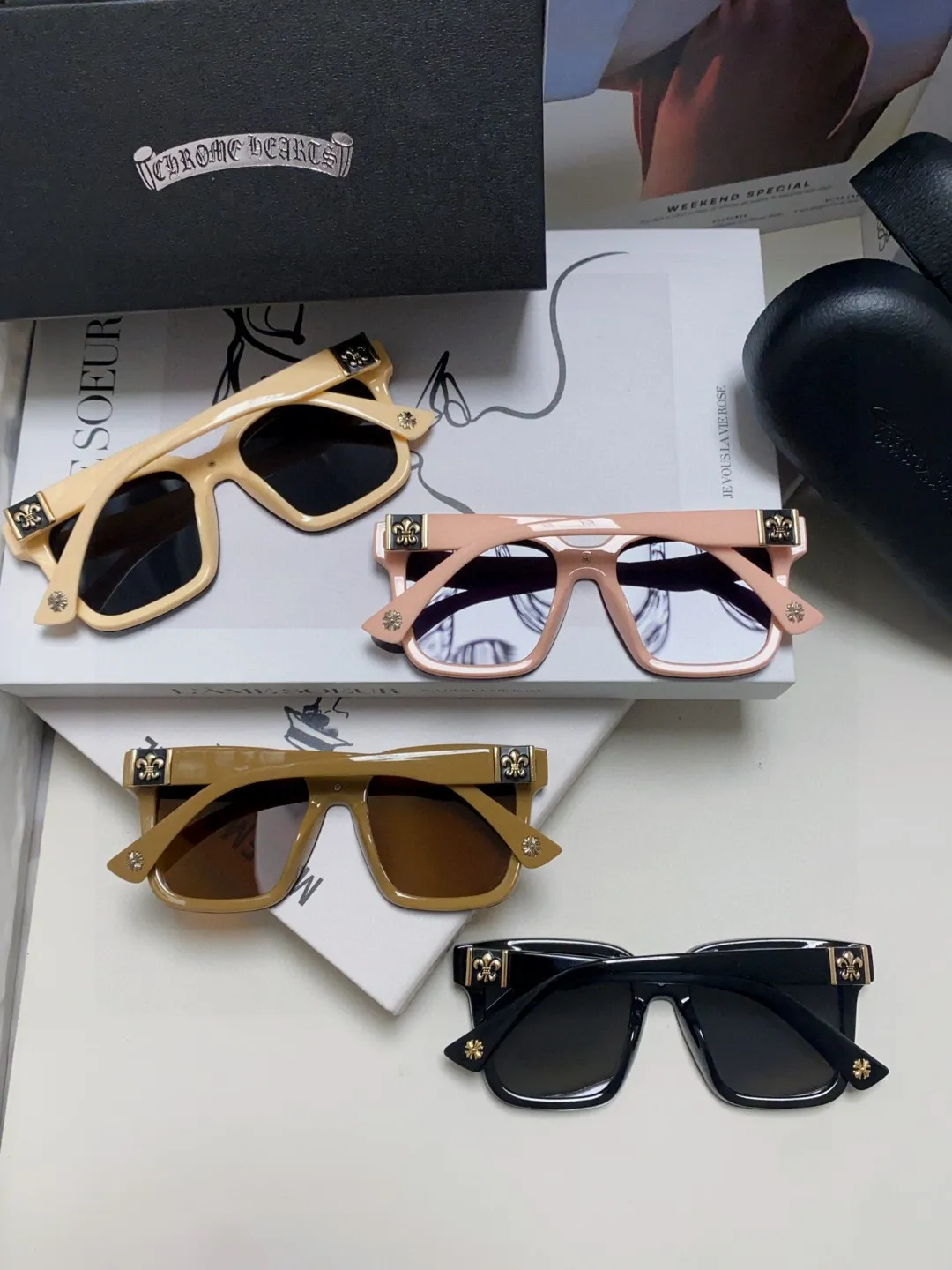 Chrome Heartsピンク偏光サングラス - 画像 (10)