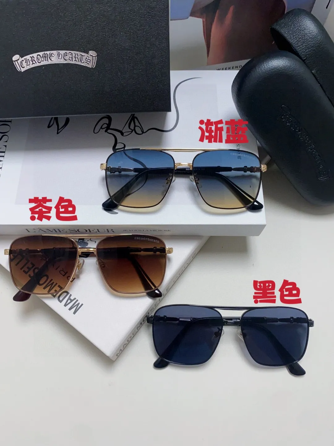 Chrome Hearts クロムハーツ ブラック ポリゴンサングラス - 画像 (11)