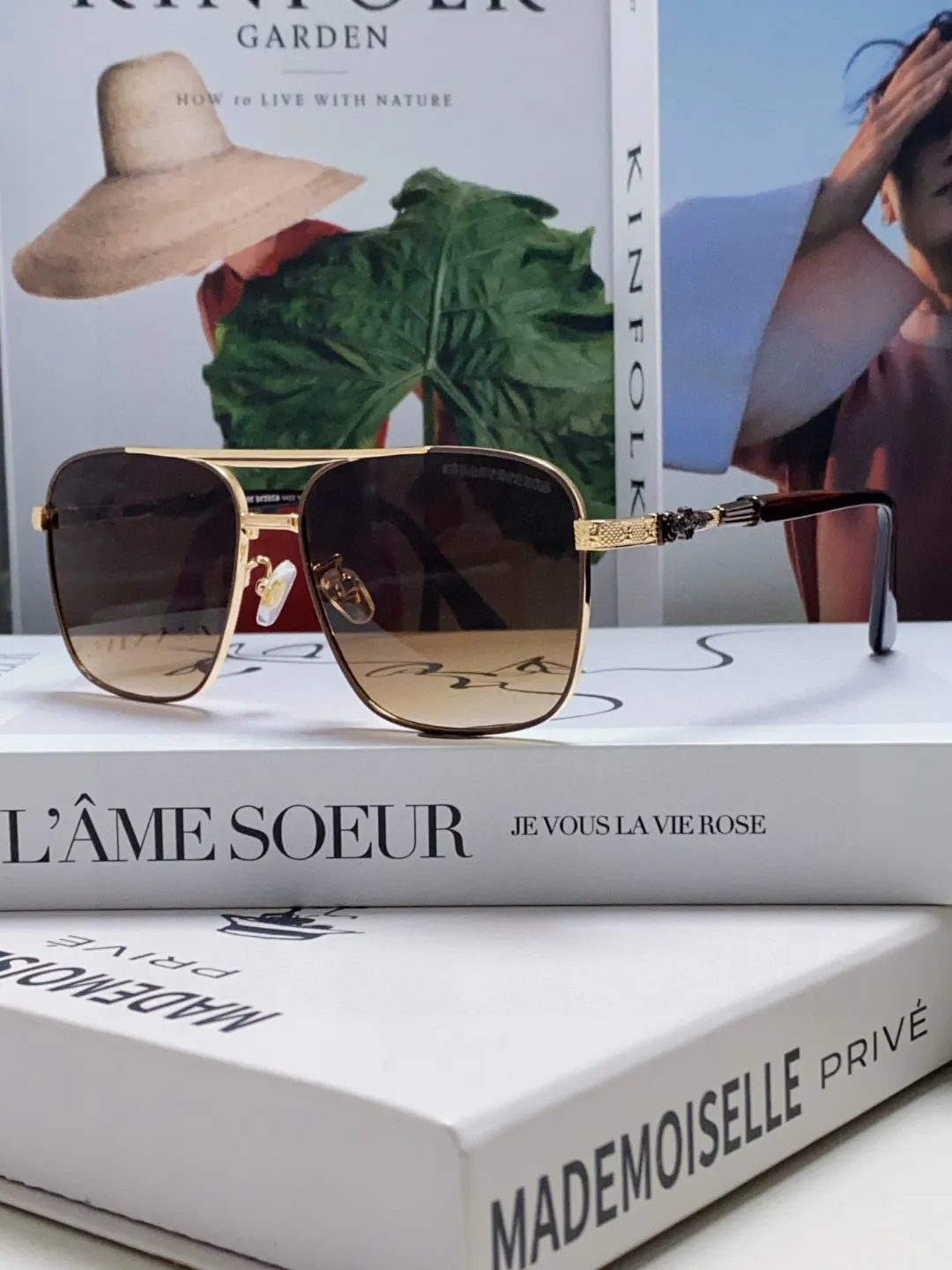 Chrome Hearts クロムハーツ ゴールド ポリゴンサングラス