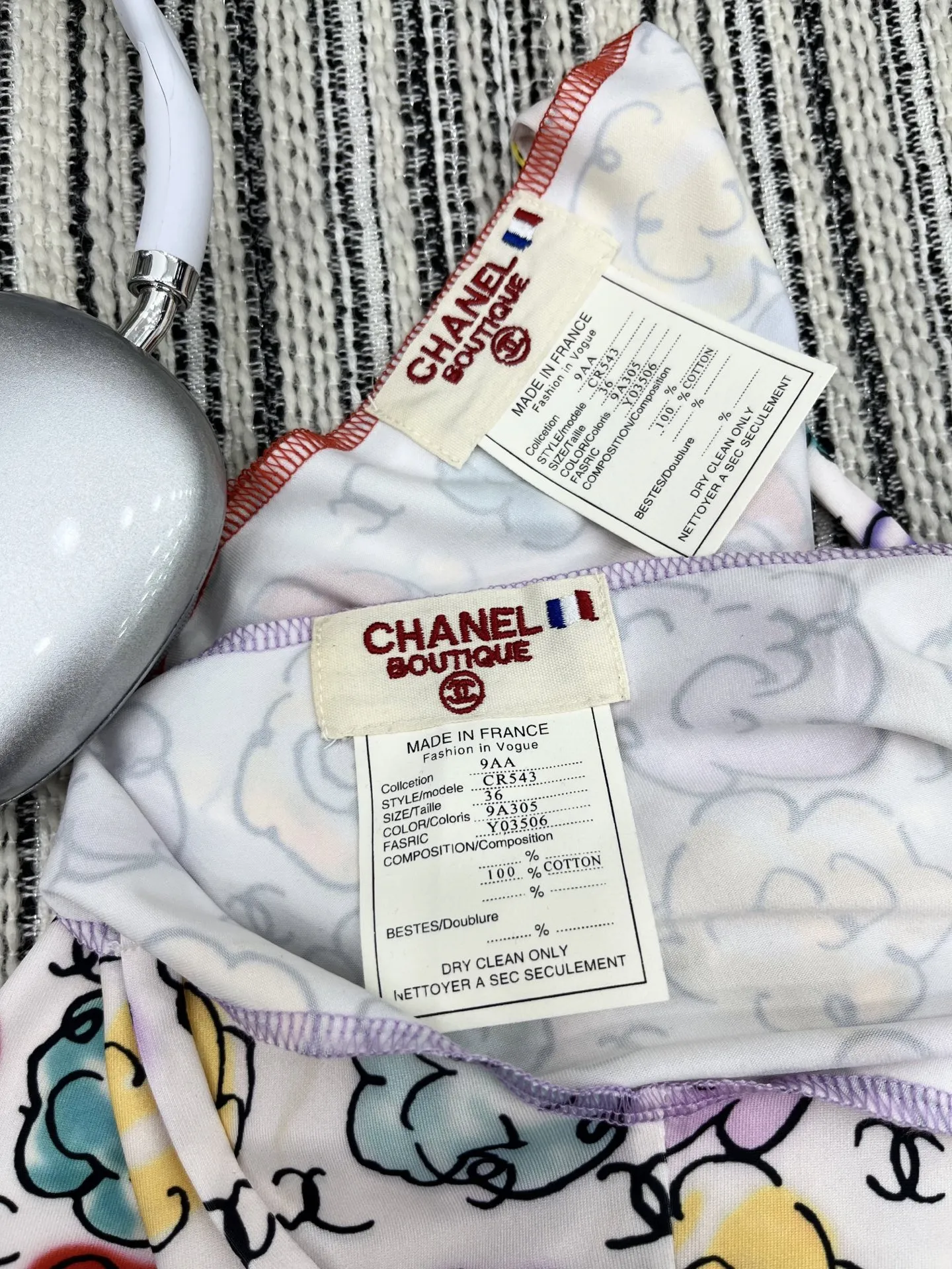 Chanel新作プリント吊りスカート赤紫色 - 画像 (6)