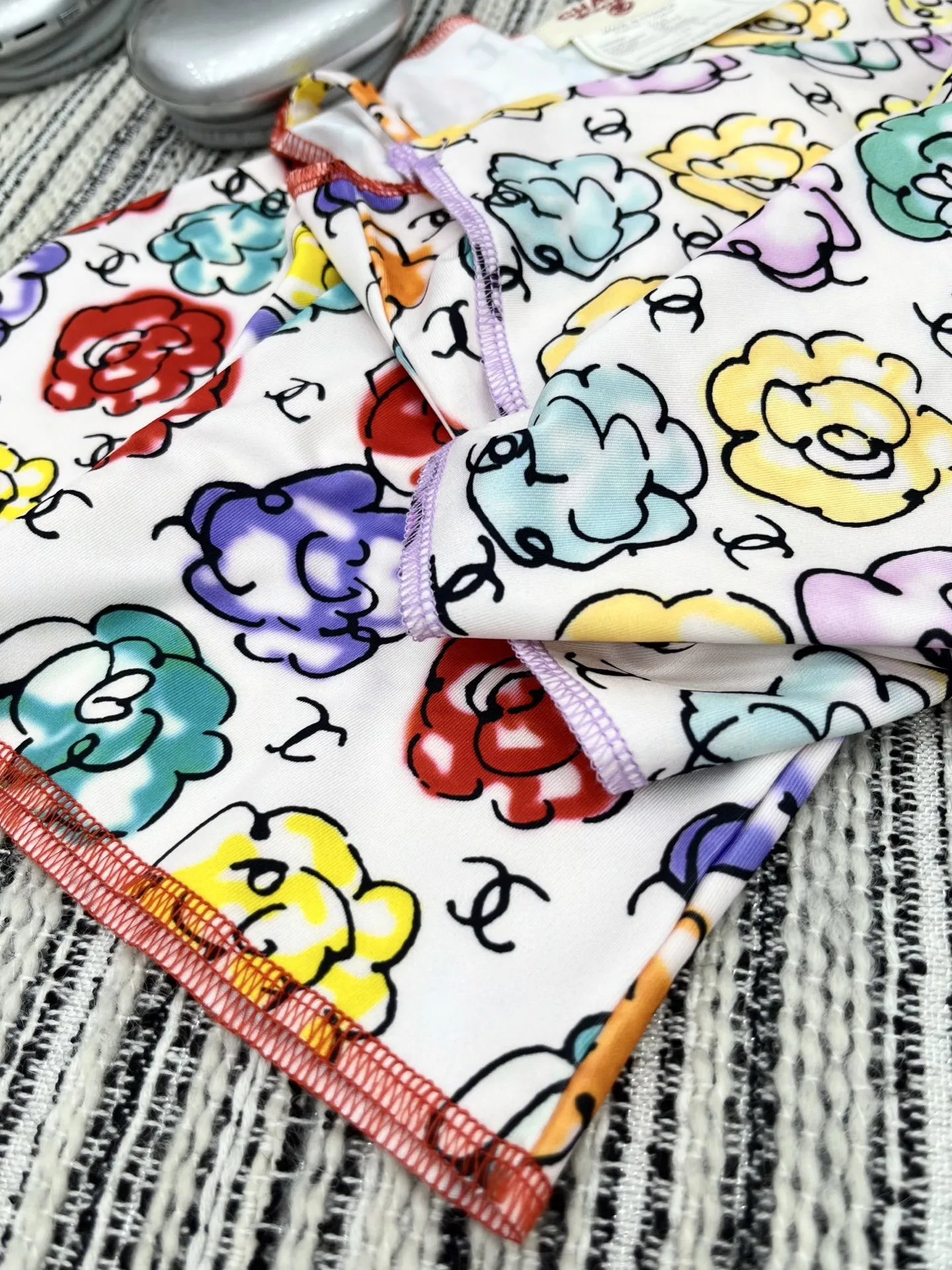 Chanel新作プリント吊りスカート赤紫色 - 画像 (7)