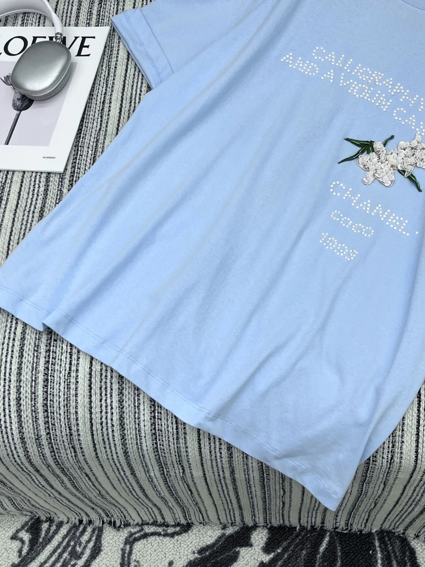 Chanel 25中古シリーズブルー半袖Tシャツ - 画像 (6)