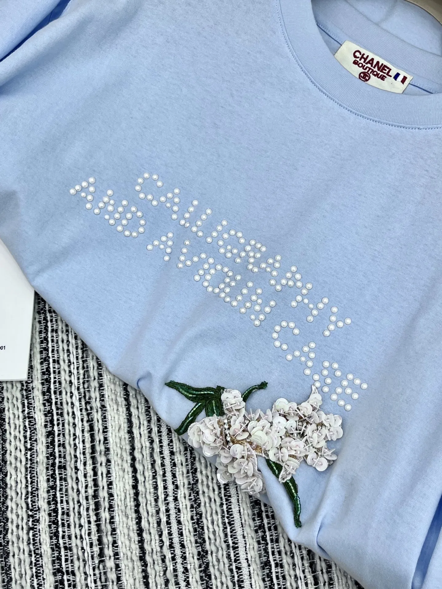 Chanel 25中古シリーズブルー半袖Tシャツ - 画像 (7)