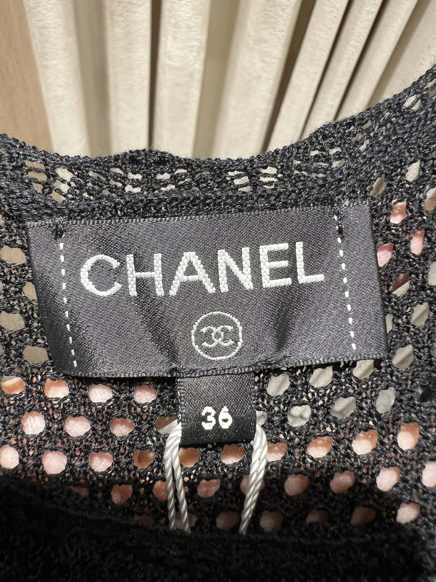 CHANEL黒レースカラーサマートップス - 画像 (4)