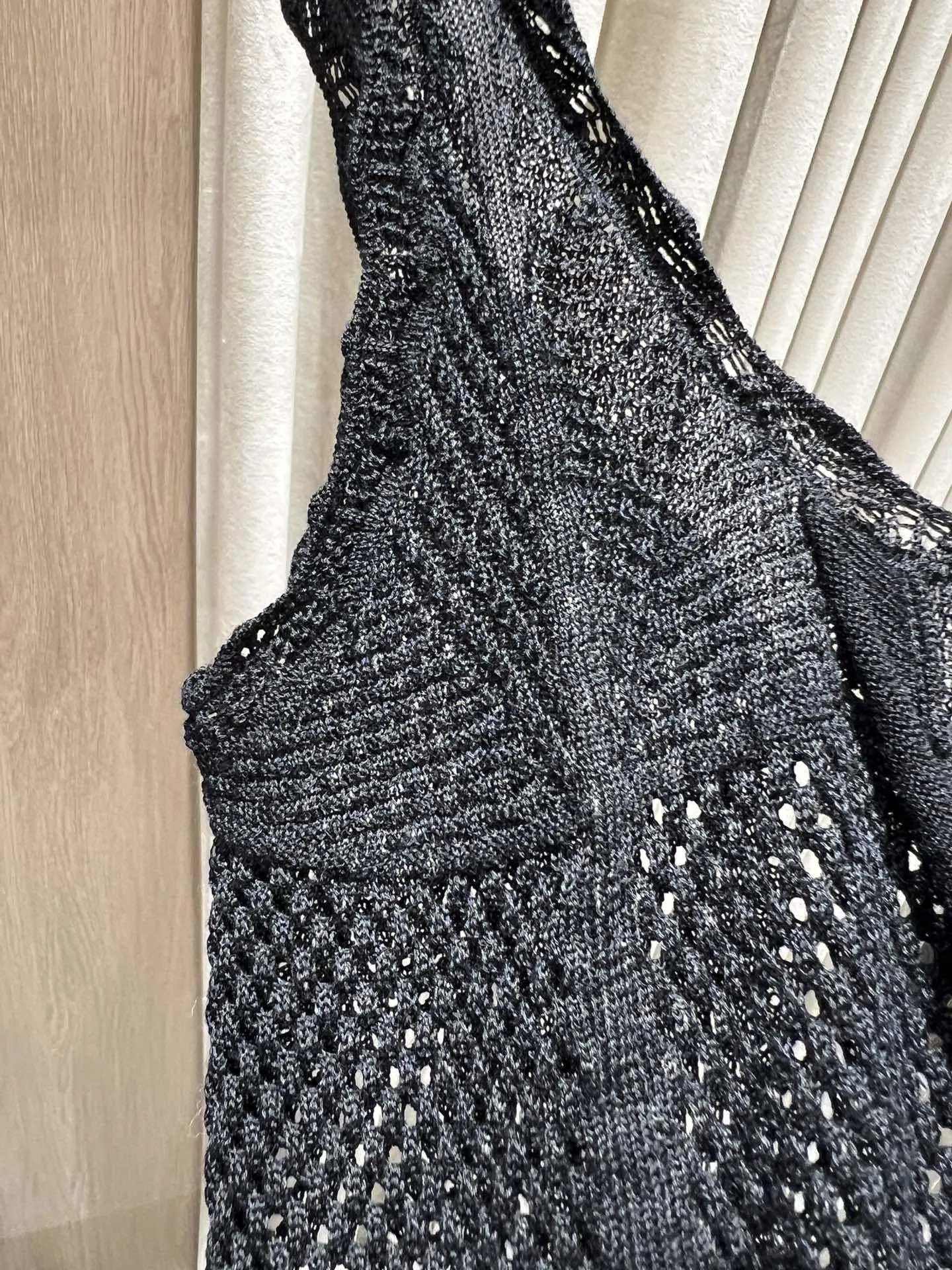 CHANEL黒レースカラーサマートップス - 画像 (8)