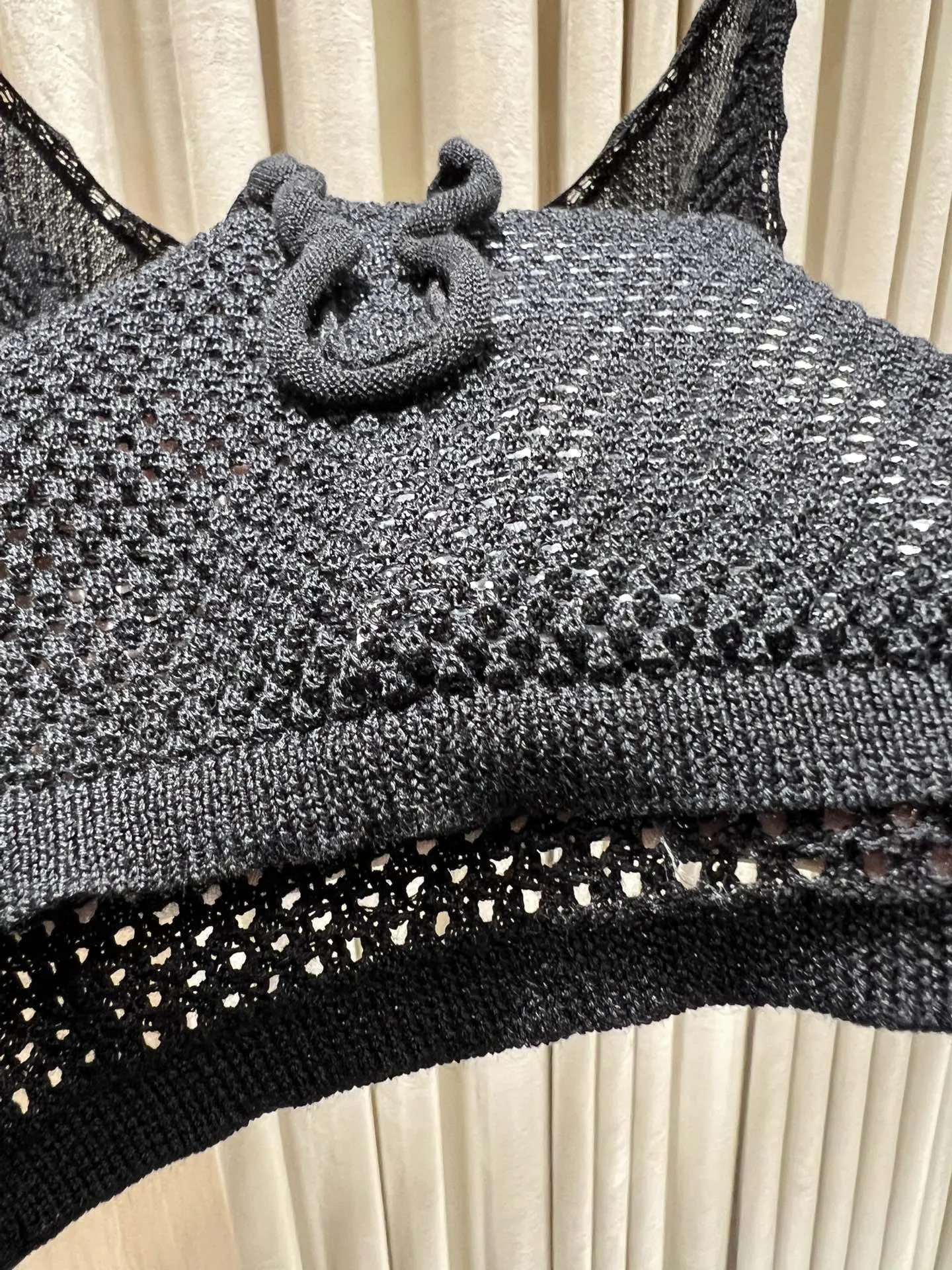 CHANEL黒レースカラーサマートップス - 画像 (9)