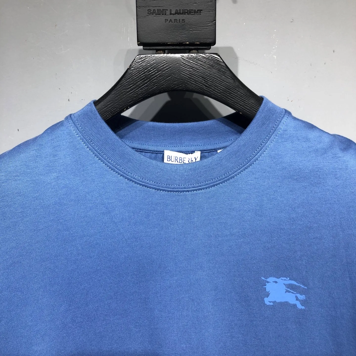 Burberry ブルー馬術騎士徽章コットンTシャツ - 画像 (3)