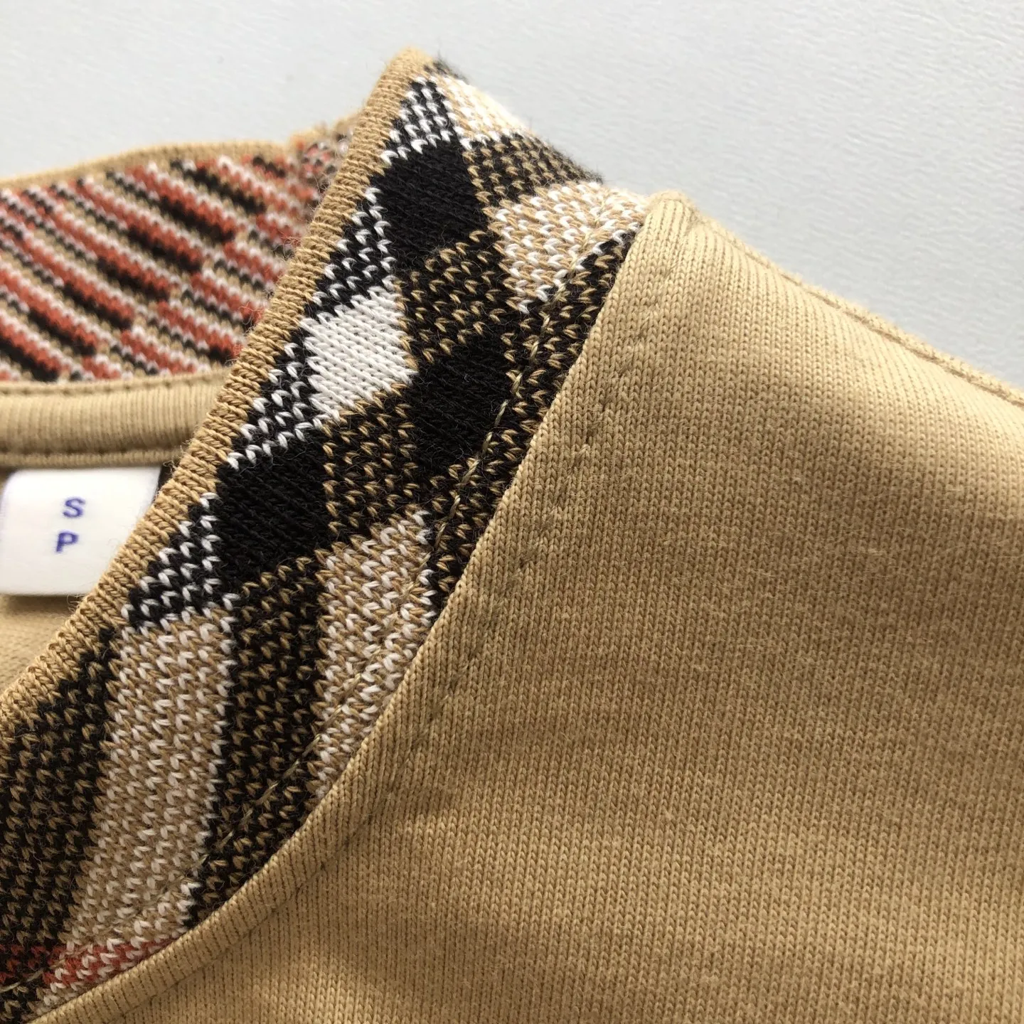 Burberry ベージュ 25チェックネックTシャツ - 画像 (6)