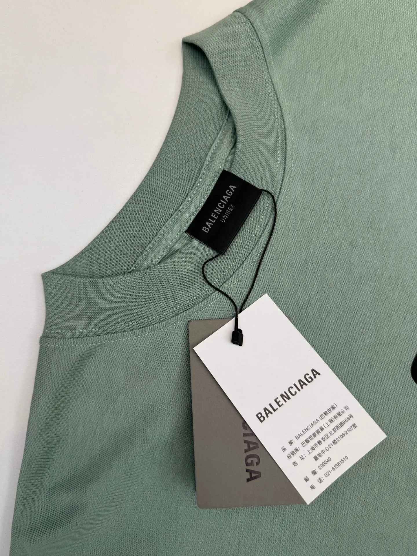 Balenciaga ミントグリーンBBプリントTシャツ - 画像 (6)