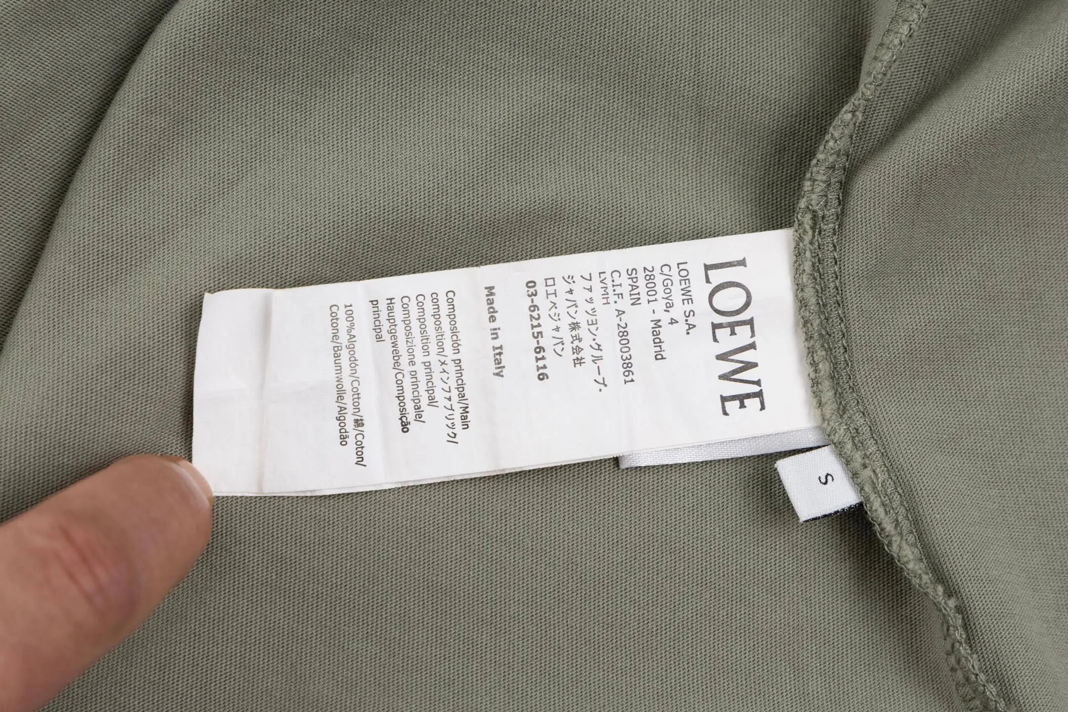 Loewe グリーン 小熊刺繍 短袖Tシャツ - 画像 (9)