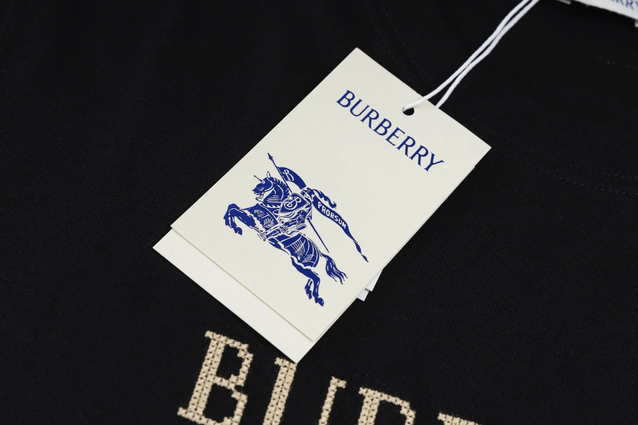 BURBERRY 黒 馬術クロスステッチTシャツ - 画像 (6)