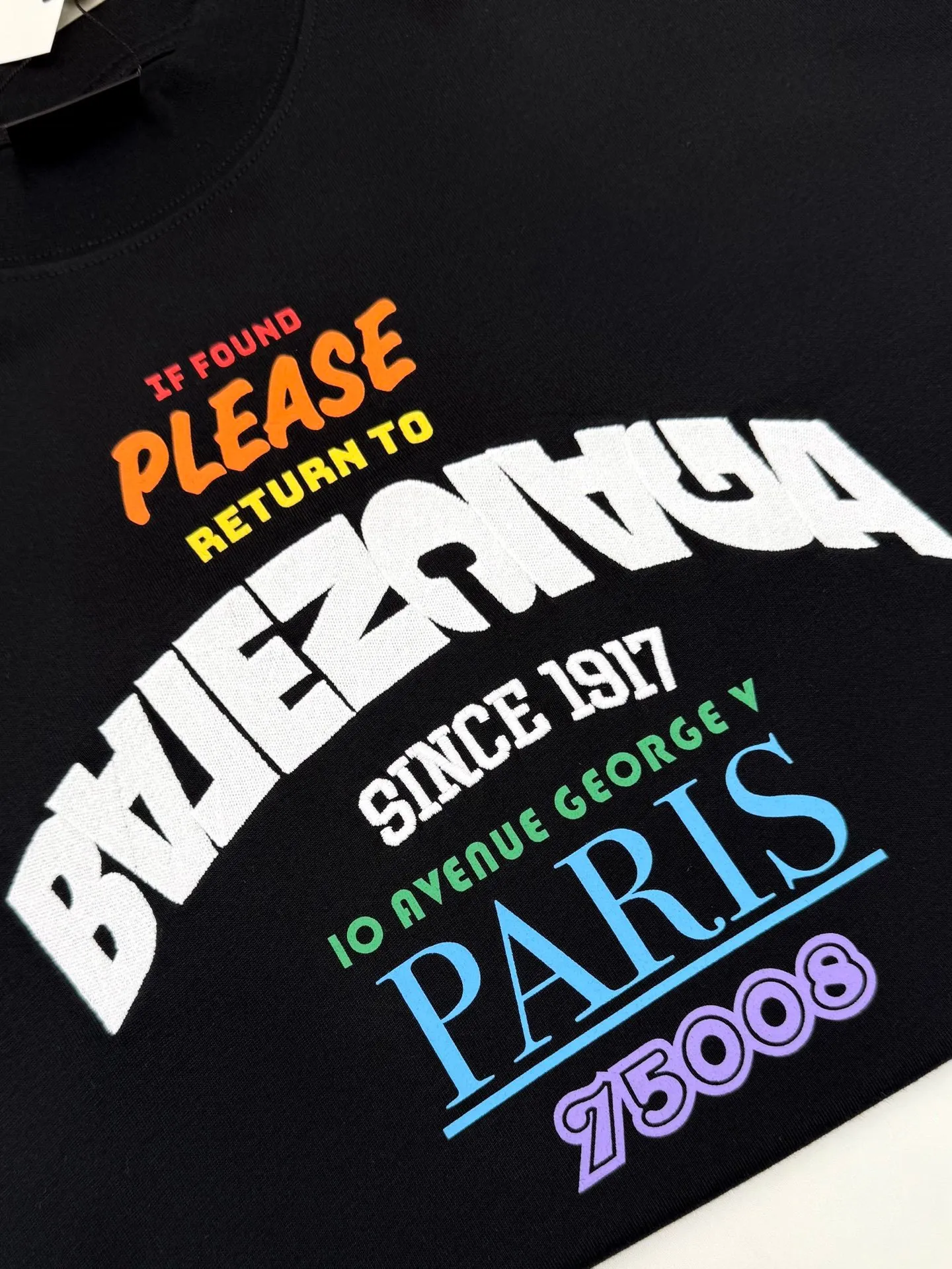 Balenciaga パリ黒レトロTシャツ - 画像 (8)