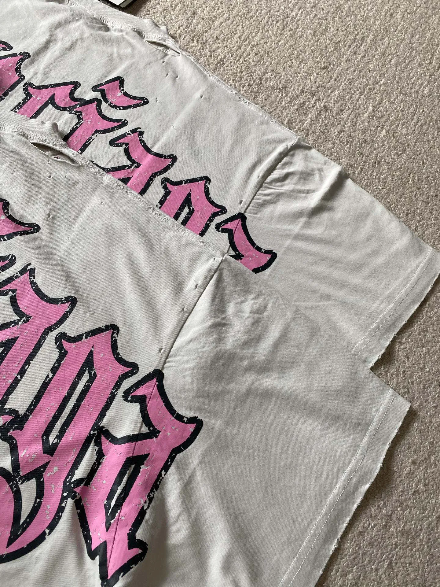 BALENCIAGA ピンク 後背印花 Tシャツ - 画像 (7)