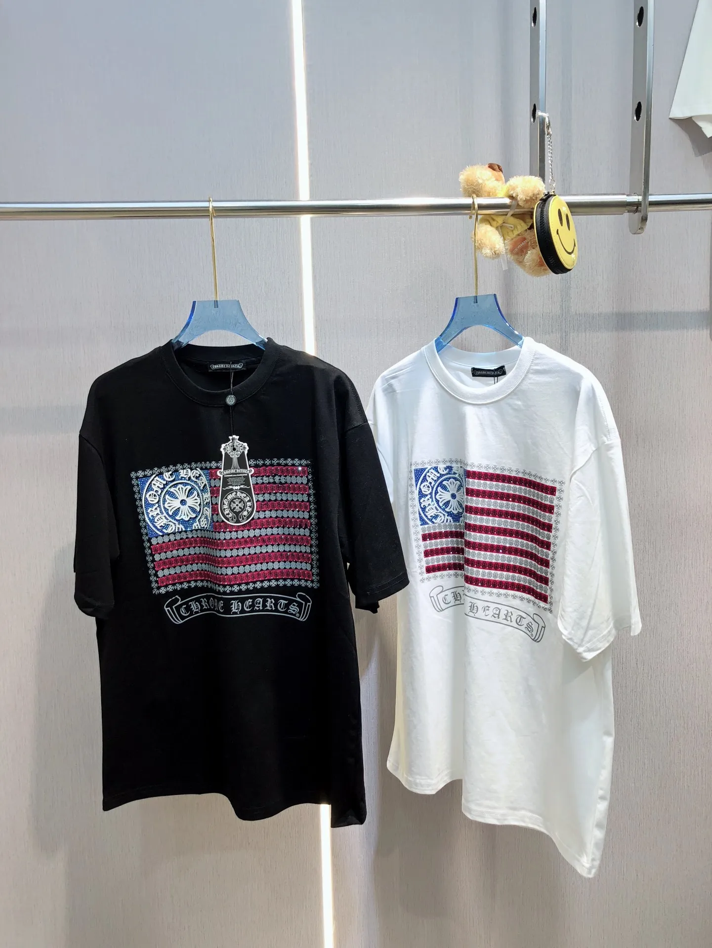 Chrome Hearts 黒白プリント半袖Tシャツ