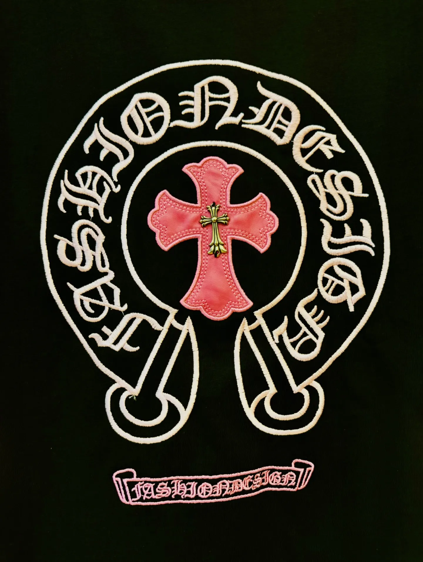 Chromehearts新作黒ピンククロス半袖Tシャツ - 画像 (8)