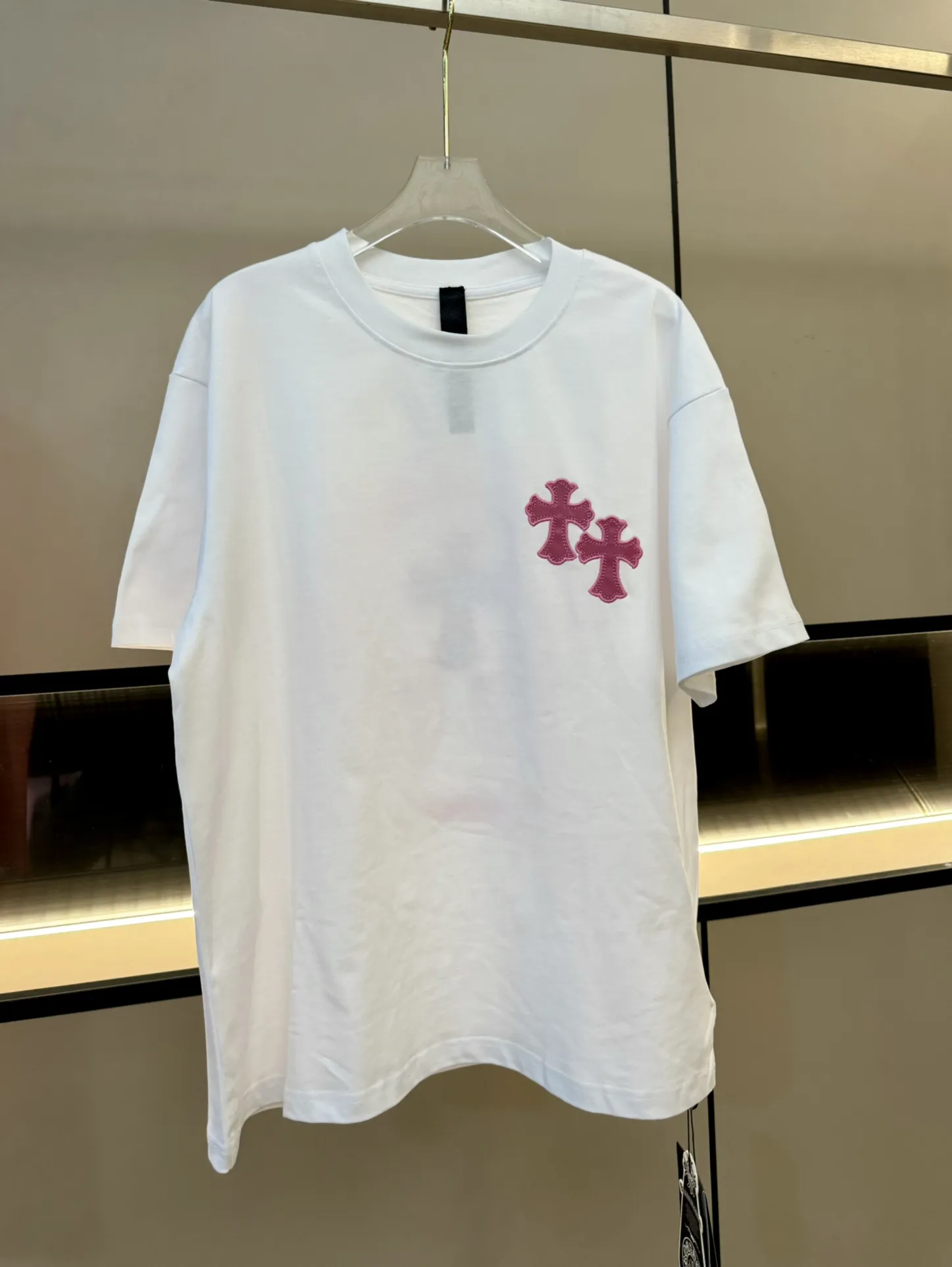 Chromehearts新作白クロスロゴ半袖Tシャツ