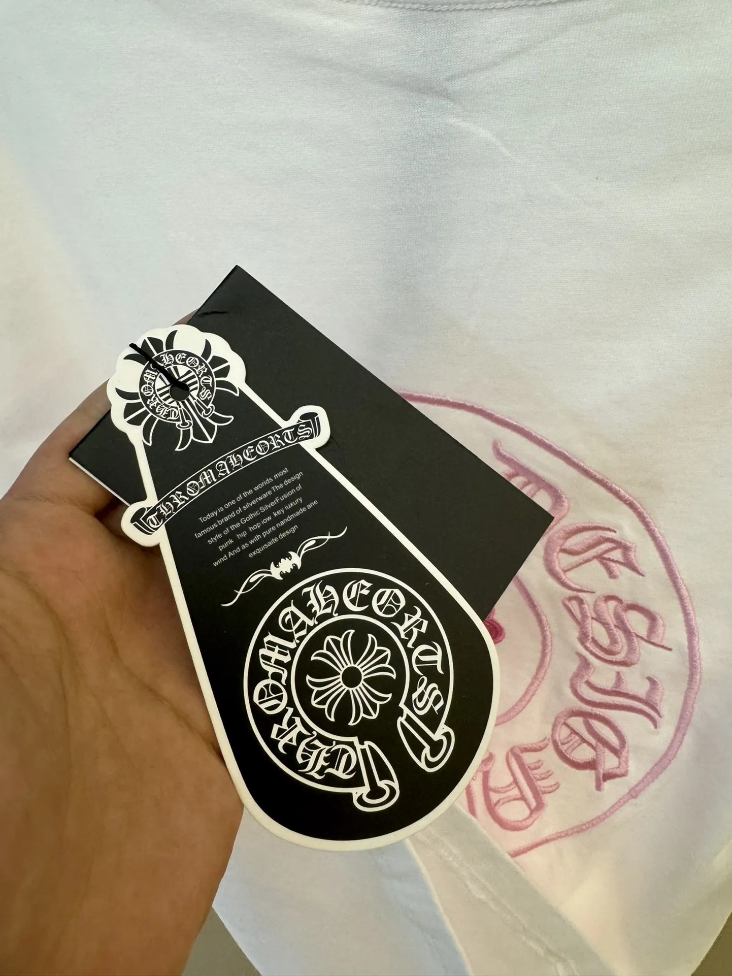 Chromehearts新作白クロスロゴ半袖Tシャツ - 画像 (8)