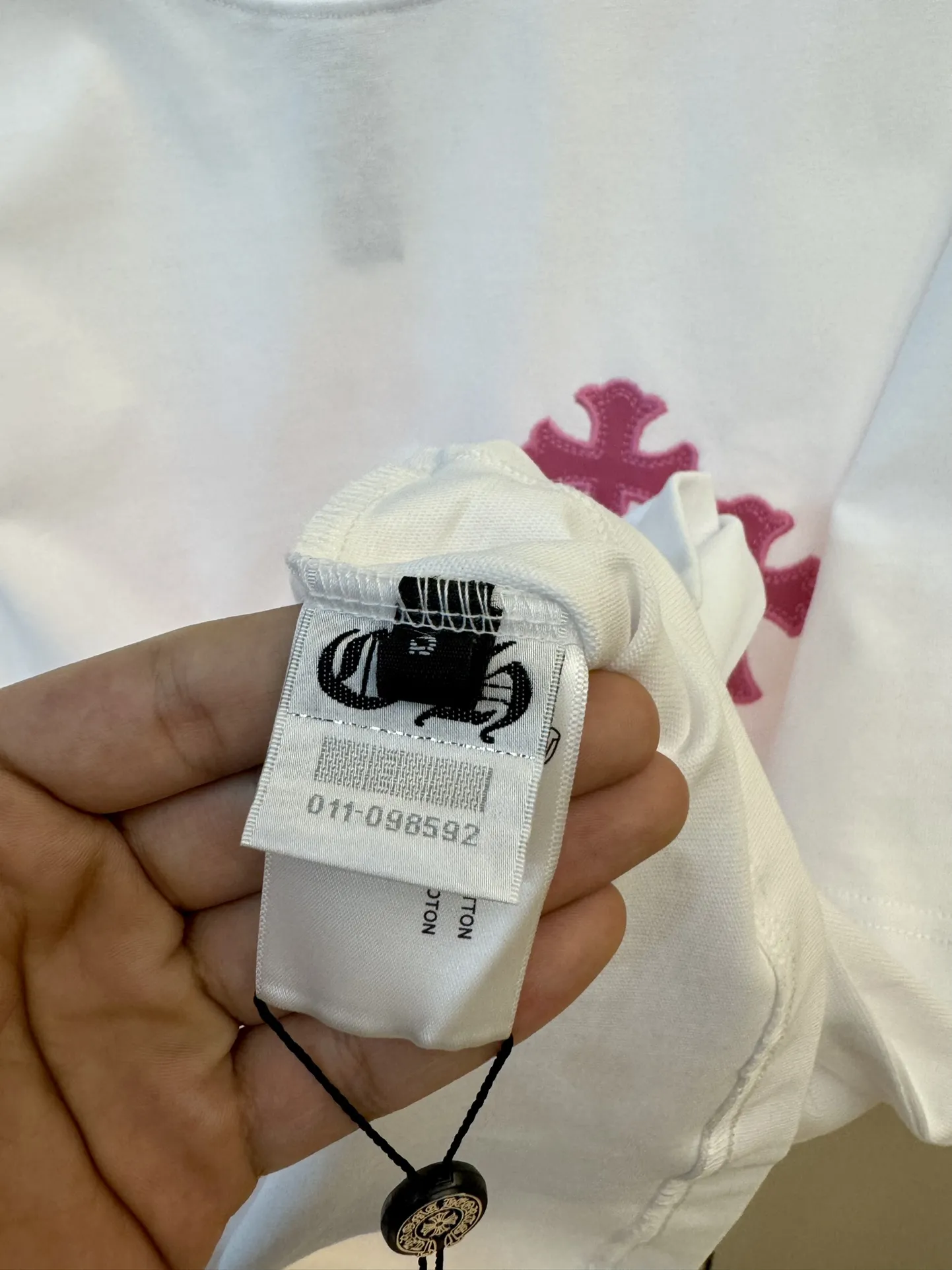 Chromehearts新作白クロスロゴ半袖Tシャツ - 画像 (9)