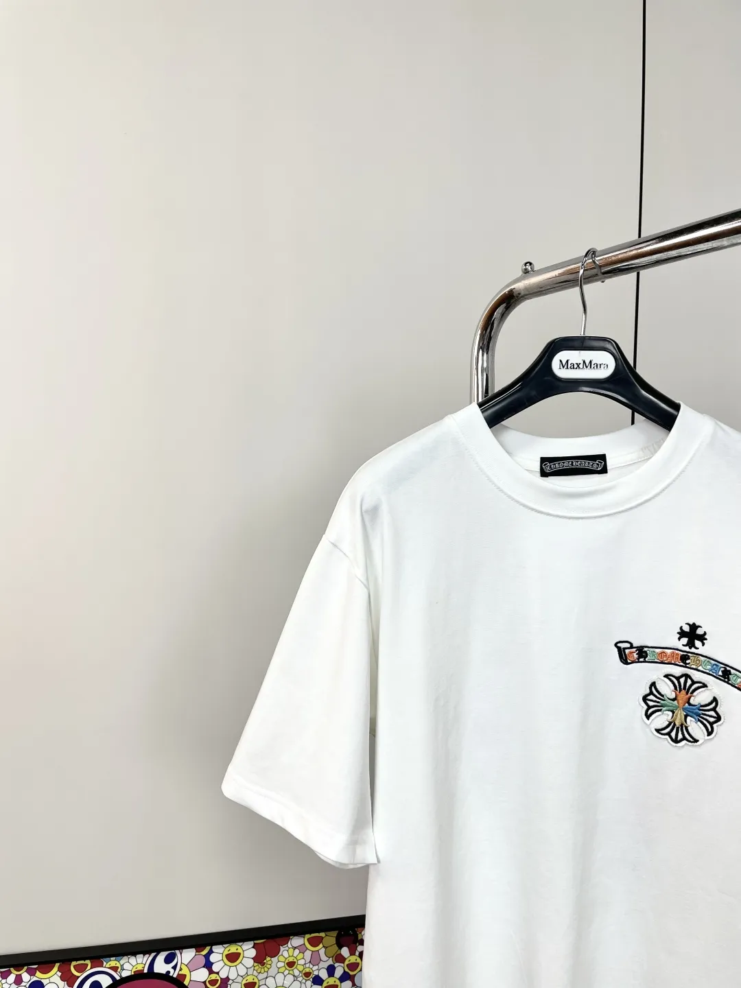 CHROME HEARTS 新作白半袖Tシャツ クロス刺繍 - 画像 (3)