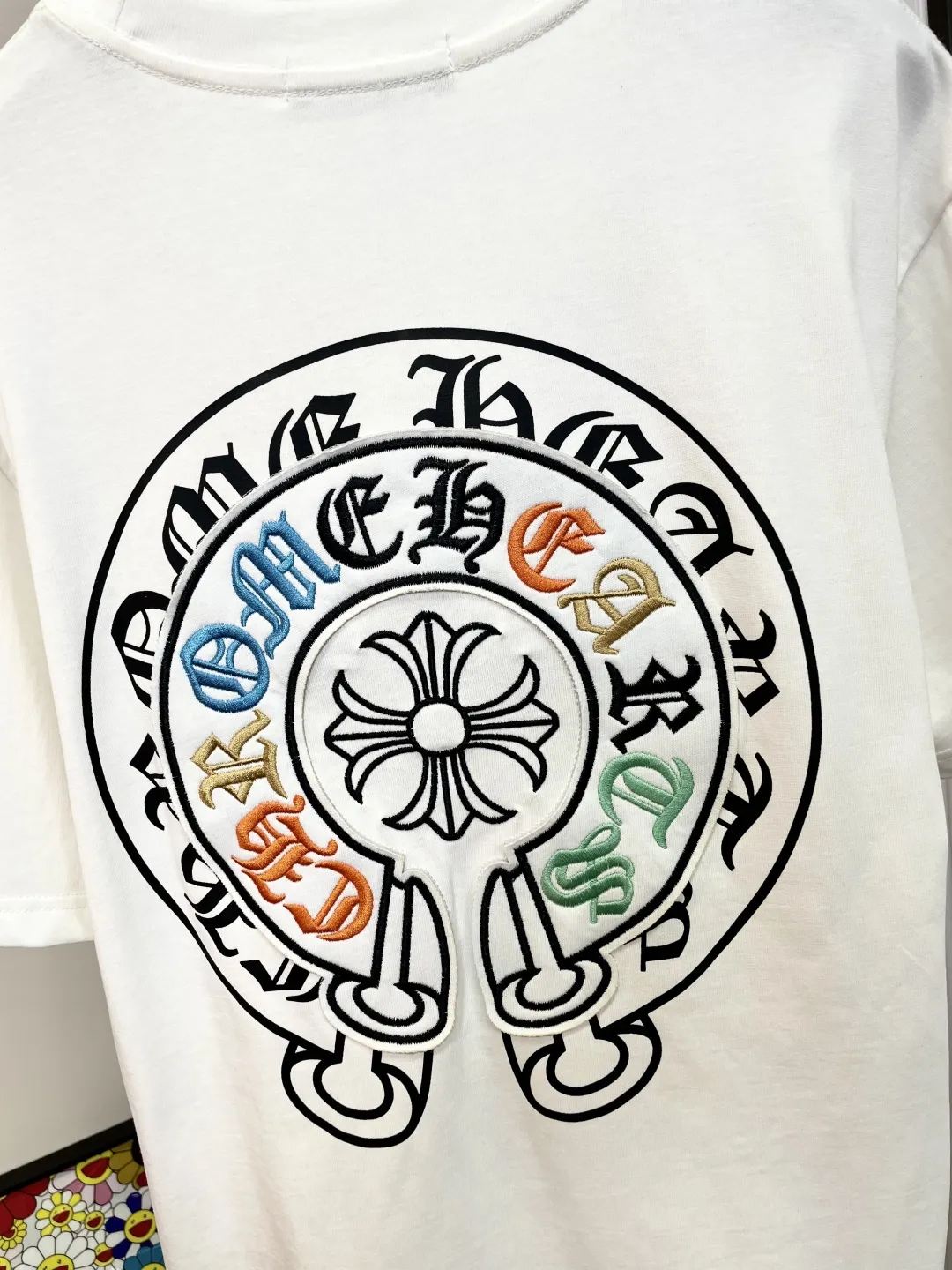 CHROME HEARTS 新作白半袖Tシャツ クロス刺繍 - 画像 (8)