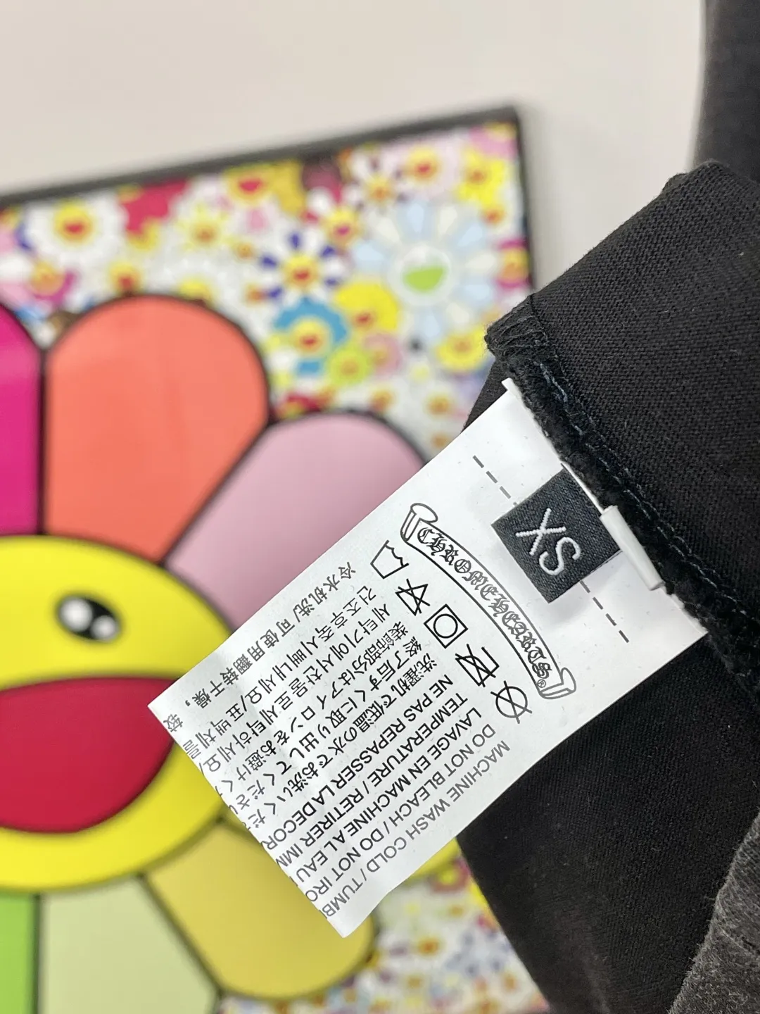 CHROME HEARTS 黒サンスクリットクロス半袖Tシャツ - 画像 (7)