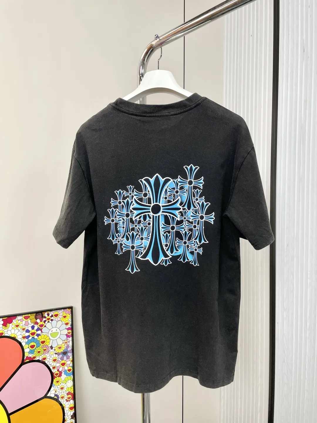CHROME HEARTS 黒サンスクリットクロス半袖Tシャツ - 画像 (10)