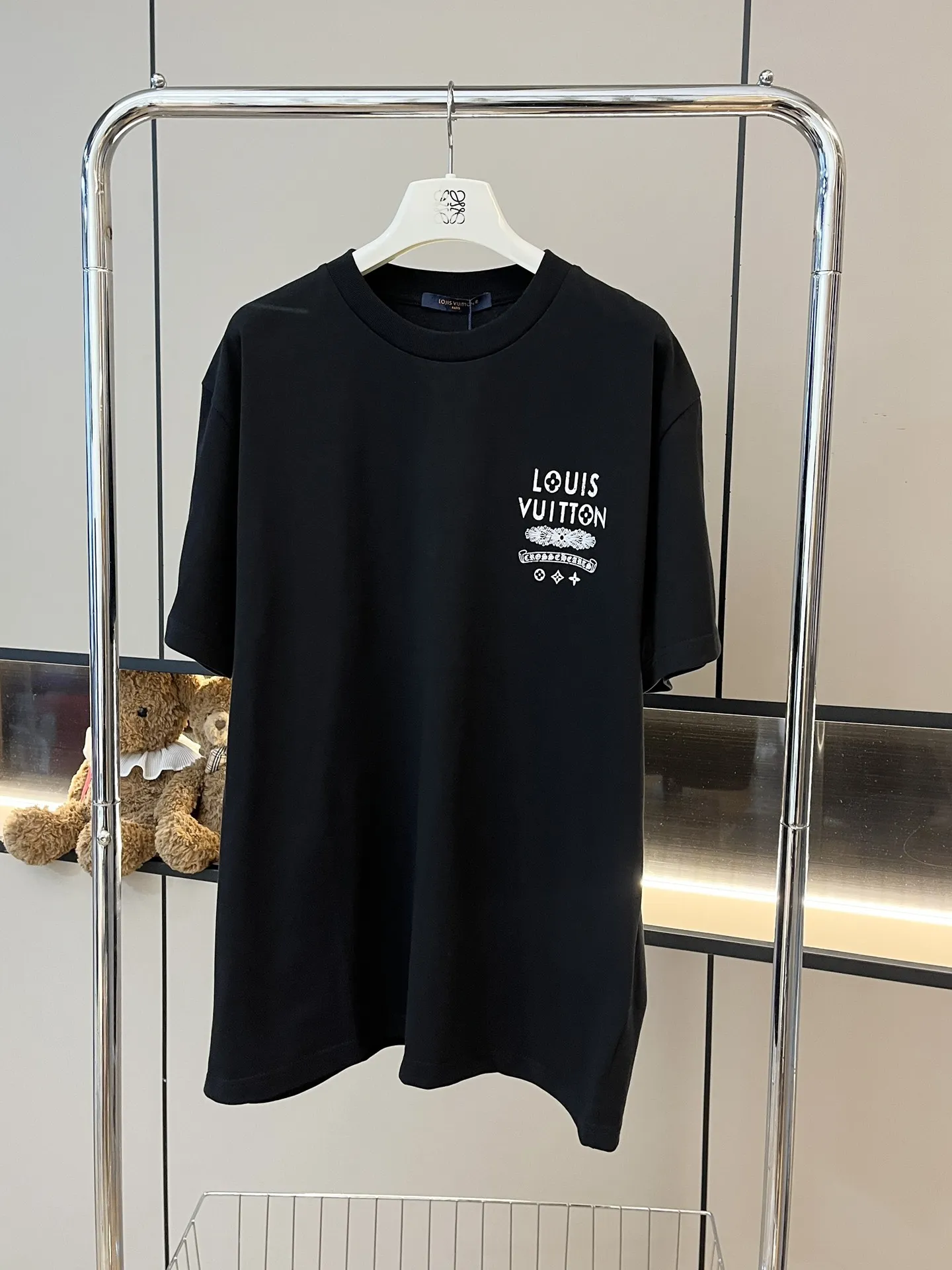 Louis Vuitton×Chrome Hearts新作黒半袖Tシャツ