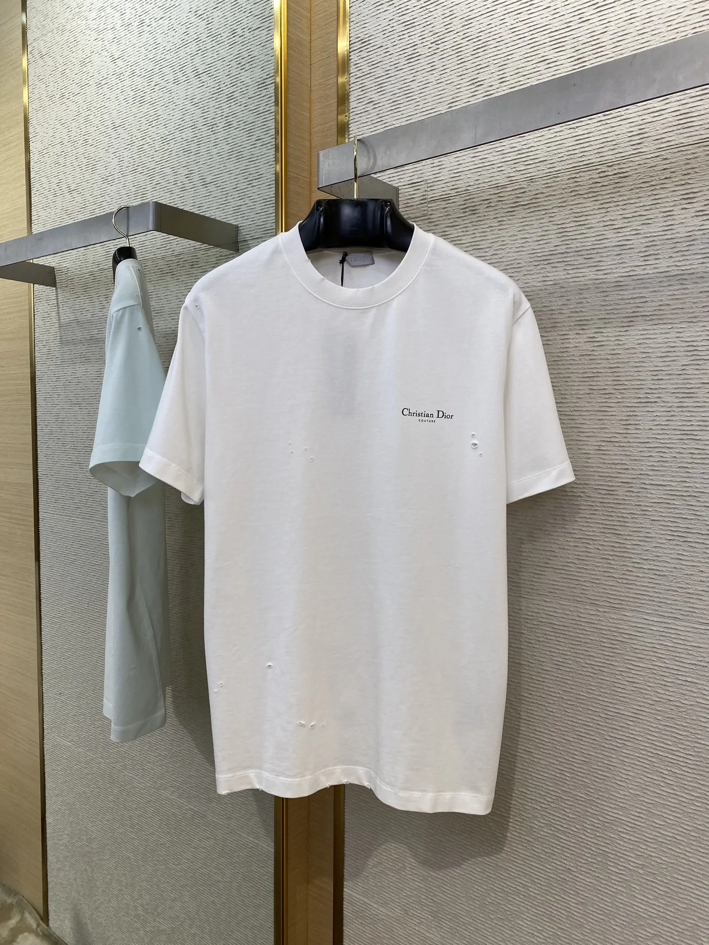 DIORディオルスズランアルファベット半袖Tシャツ黒白 - 画像 (12)