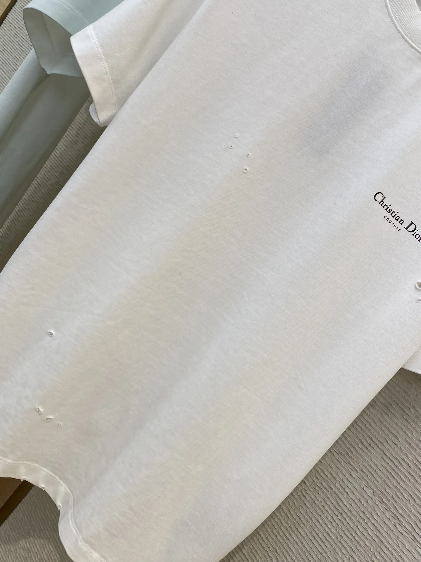 DIORディオルスズランアルファベット半袖Tシャツ黒白 - 画像 (14)