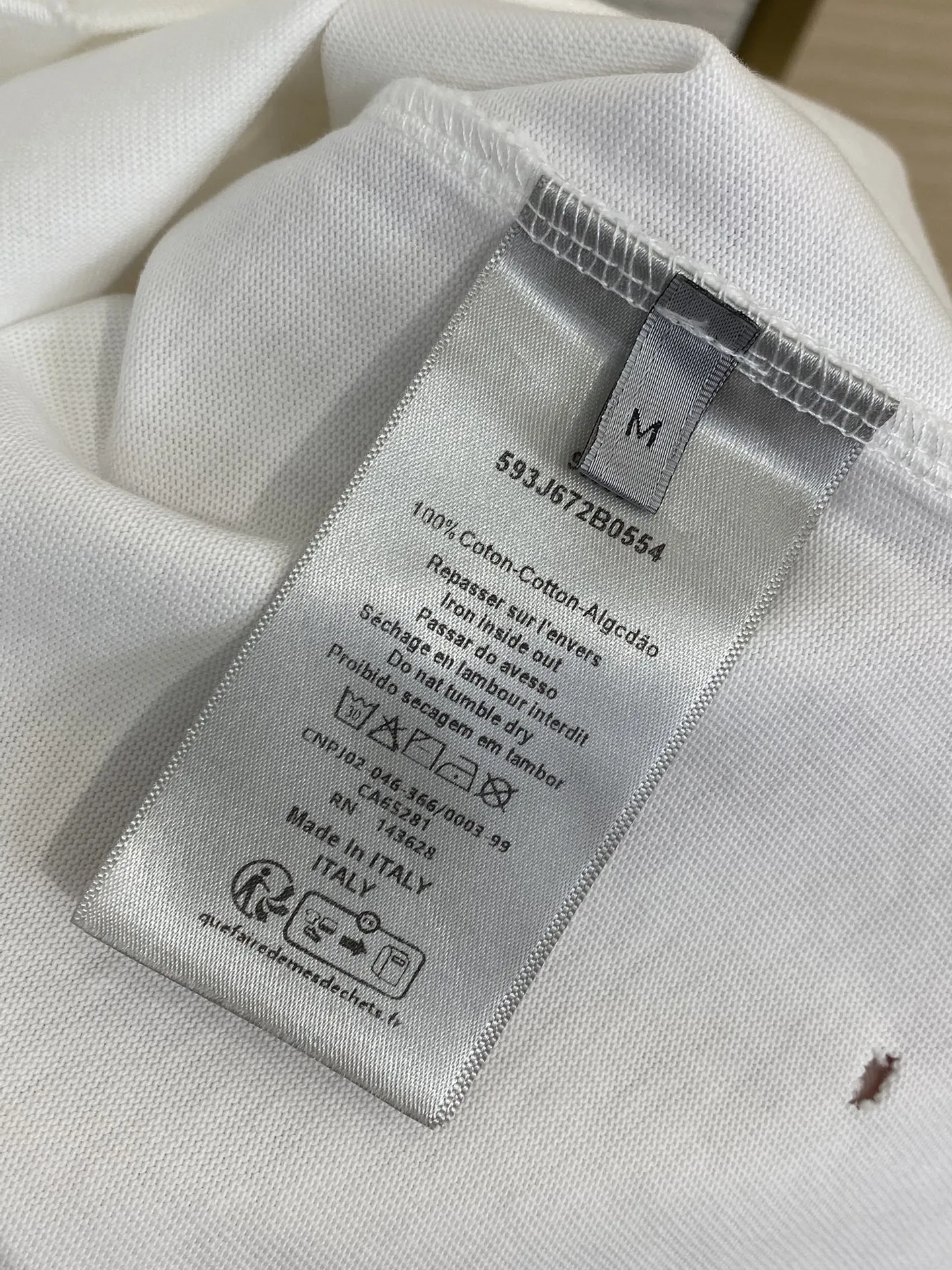 DIORディオルスズランアルファベット半袖Tシャツ黒白 - 画像 (18)